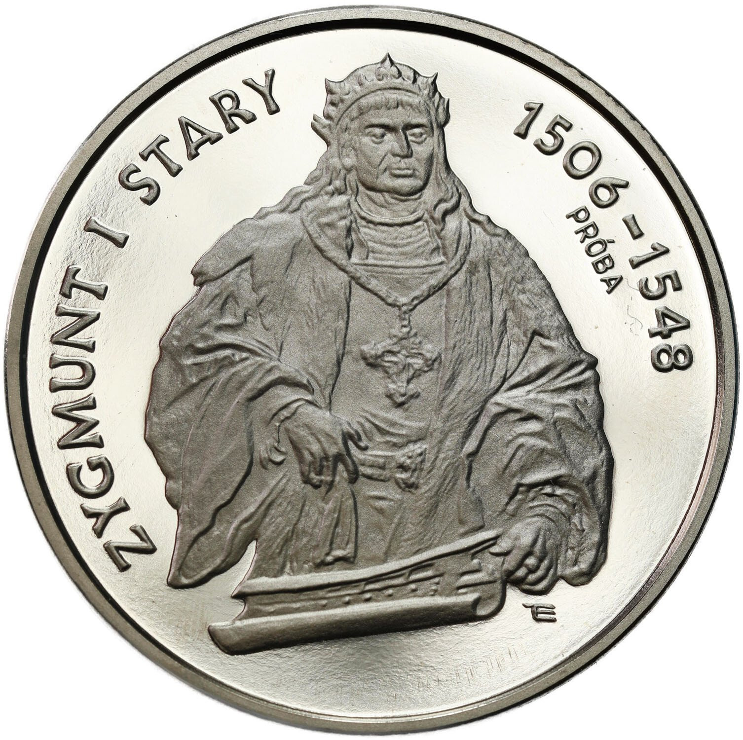 III RP. PRÓBA Nikiel 200.000 złotych 1994 Zygmunt I Stary - półpostać - PIĘKNE