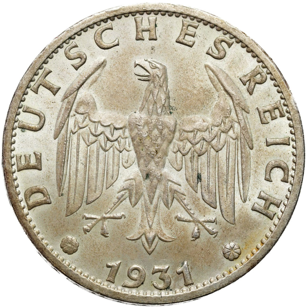 Niemcy, Weimar. 3 marki 1931 F, Stuttgart - RZADKIE