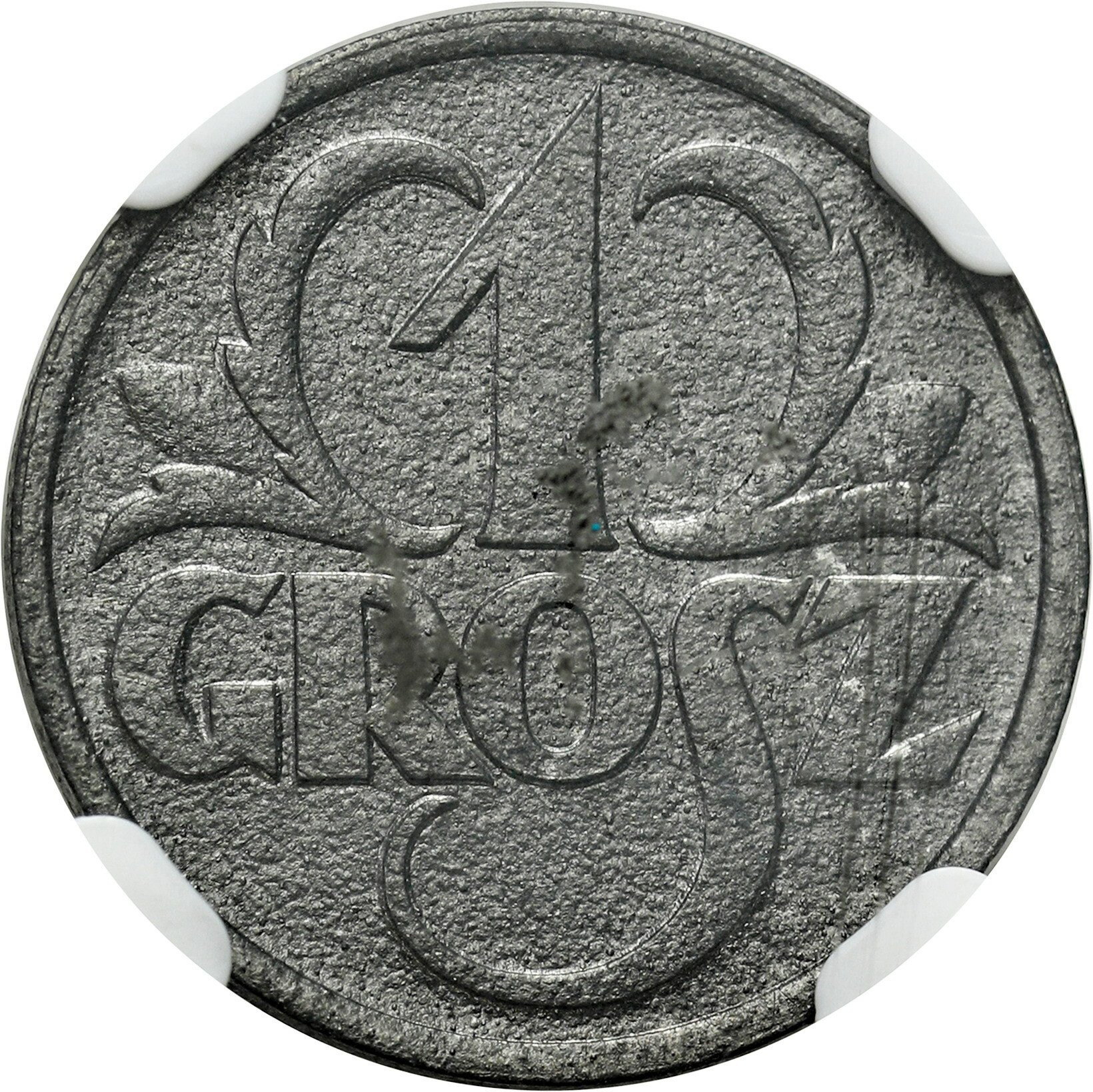 Generalna Gubernia. 1 grosz 1939 cynk NGC MS62