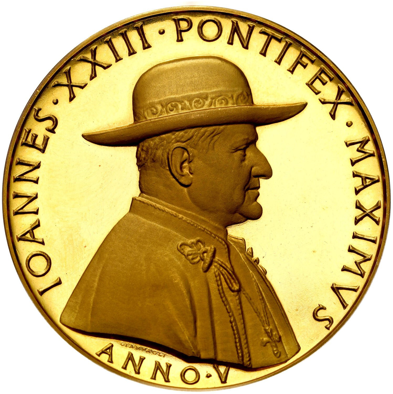 Watykan. Jan XXIII (1881-1959-1963). Medal 1962 - Pielgrzymka Papieża do Loreto i Asyżu, złoto
