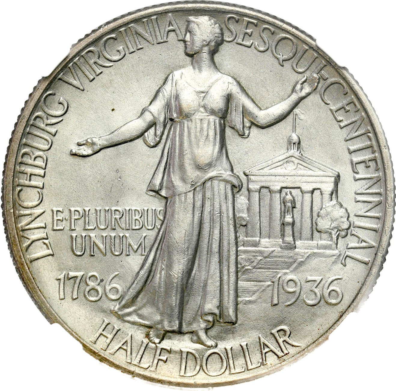 USA. 1/2 dolara (50 centów) 1936 - Lynchburg, Filadelfia NGC MS63 - PIĘKNE