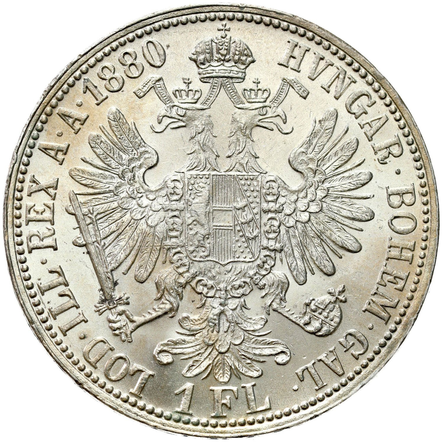 Austria. Franciszek Józef I (1848–1916). 1 floren 1880, Wiedeń