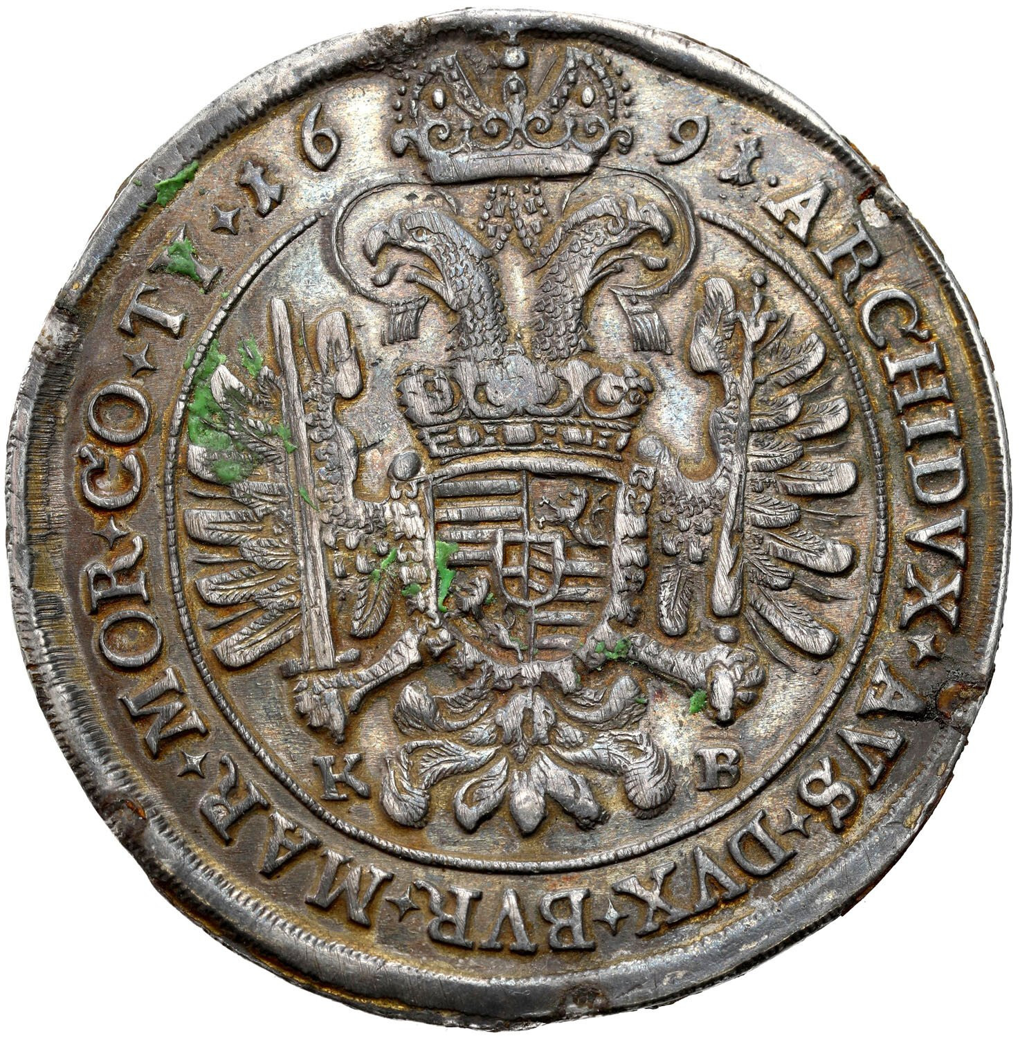 Węgry. Leopold I (1658-1705). Talar 1691 K-B, Kremnica 
