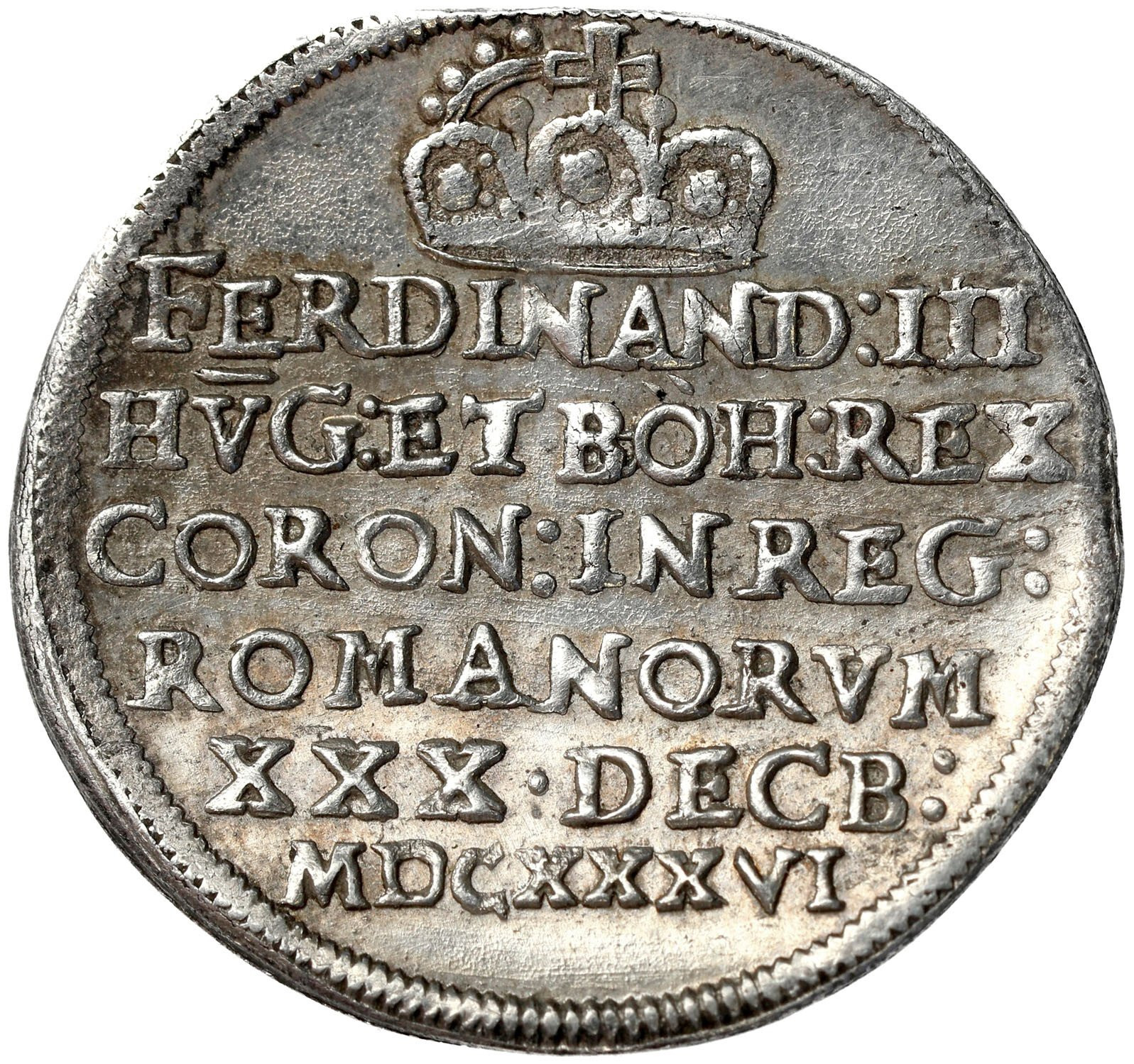 Austria, Ferdynand III. Żeton koronacyjny 1636