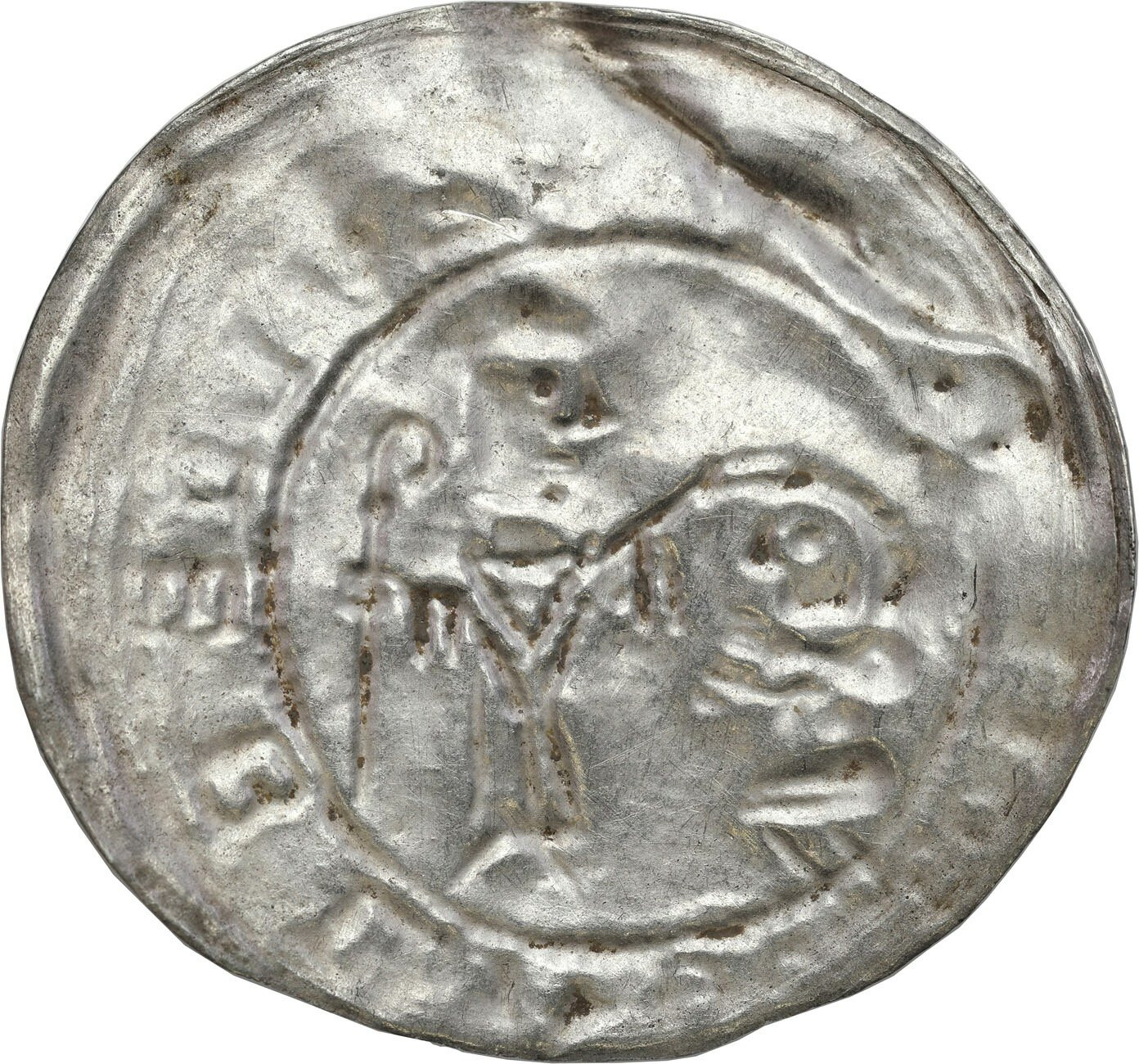 Bolesław III Krzywousty (1102-1138). Brakteat absolucyjny, po 1113 r. Kraków lub Gniezno