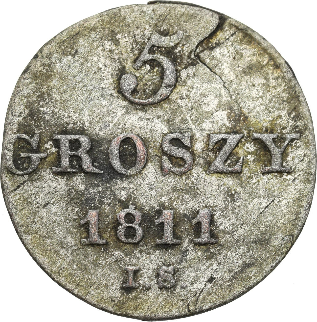 Księstwo Warszawskie. 5 groszy 1811 IS, Warszawa