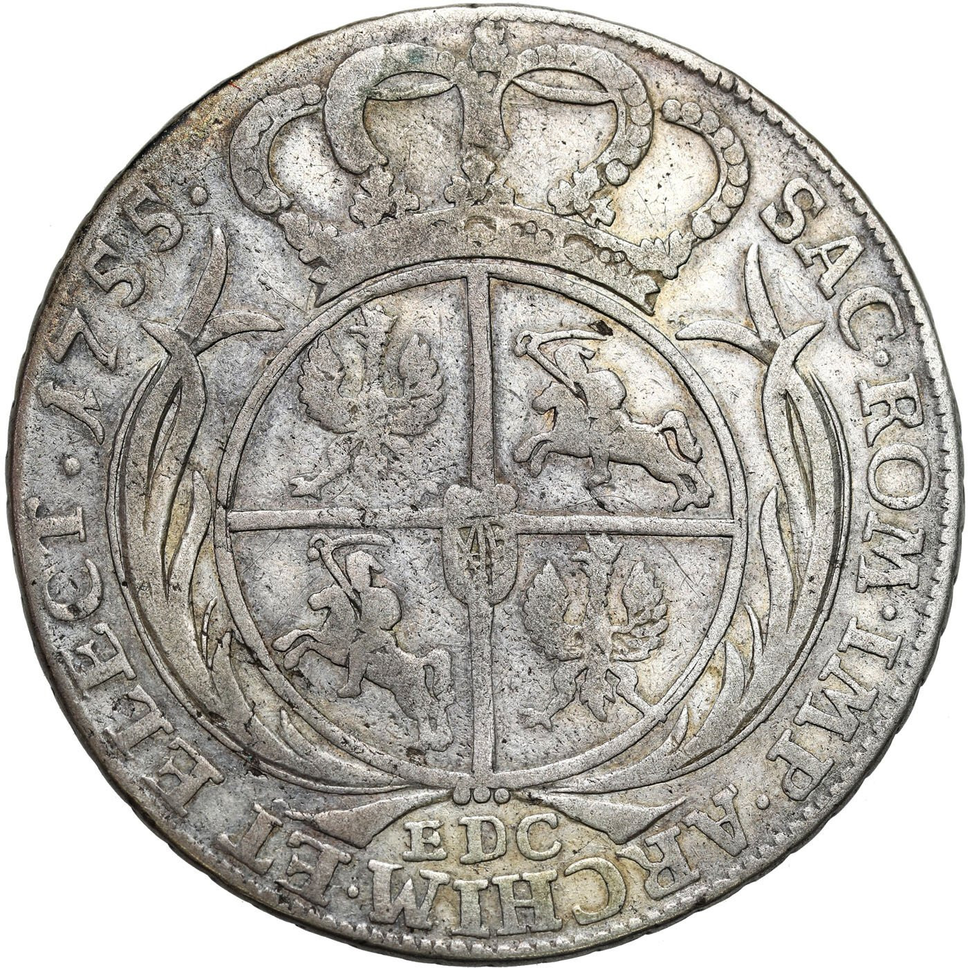 August III Sas. Talar 1755 EDC, Lipsk - Banco-Taler