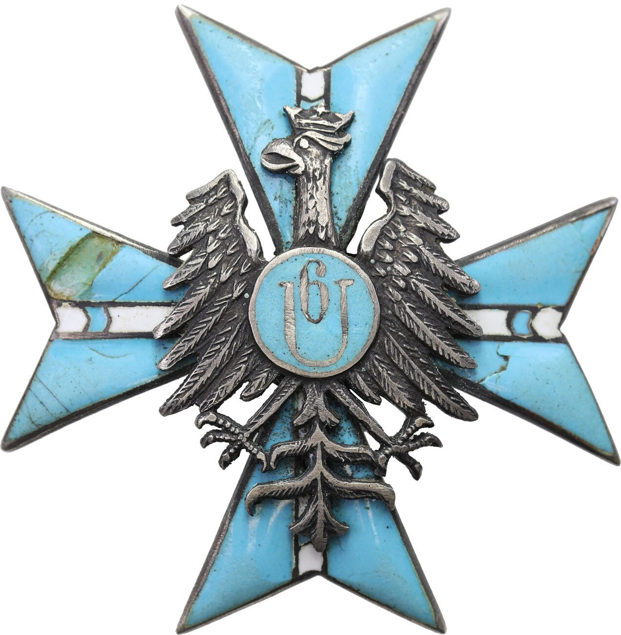 Odznaka 6 Pułk Ułanów Kaniowskich, Stanisławów, srebro - RZADKOŚĆ