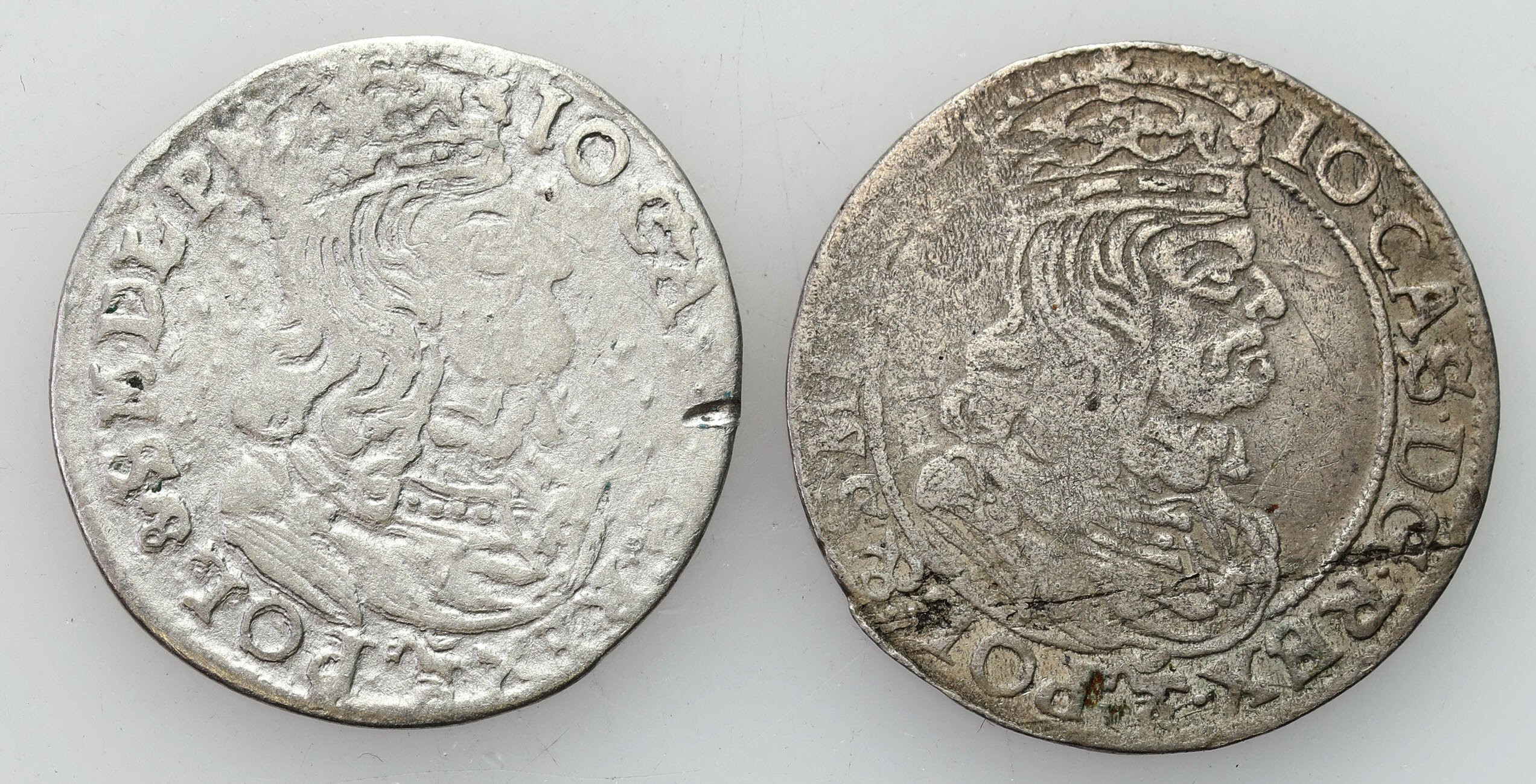 Jan II Kazimierz. Szóstak 1661, Poznań, zestaw 2 monet