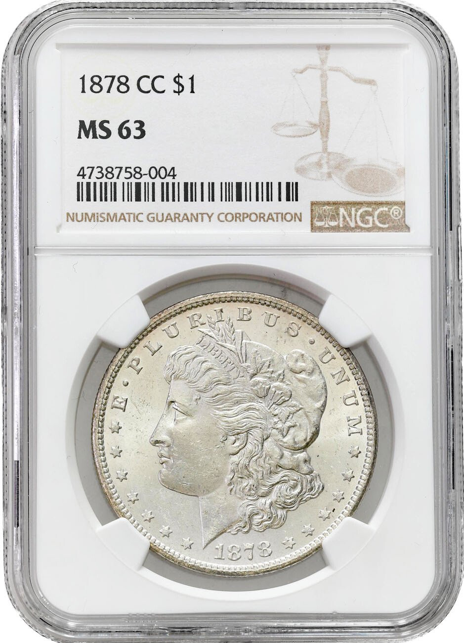 USA. Dolar 1878 CC, Carson City NGC MS63 – RZADKI