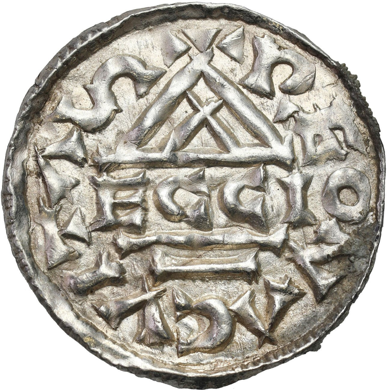 Niemcy, Bawaria, Ratyzbona. Henryk II Kłótnik II - drugie panowanie (985–995). Denar - PIĘKNY