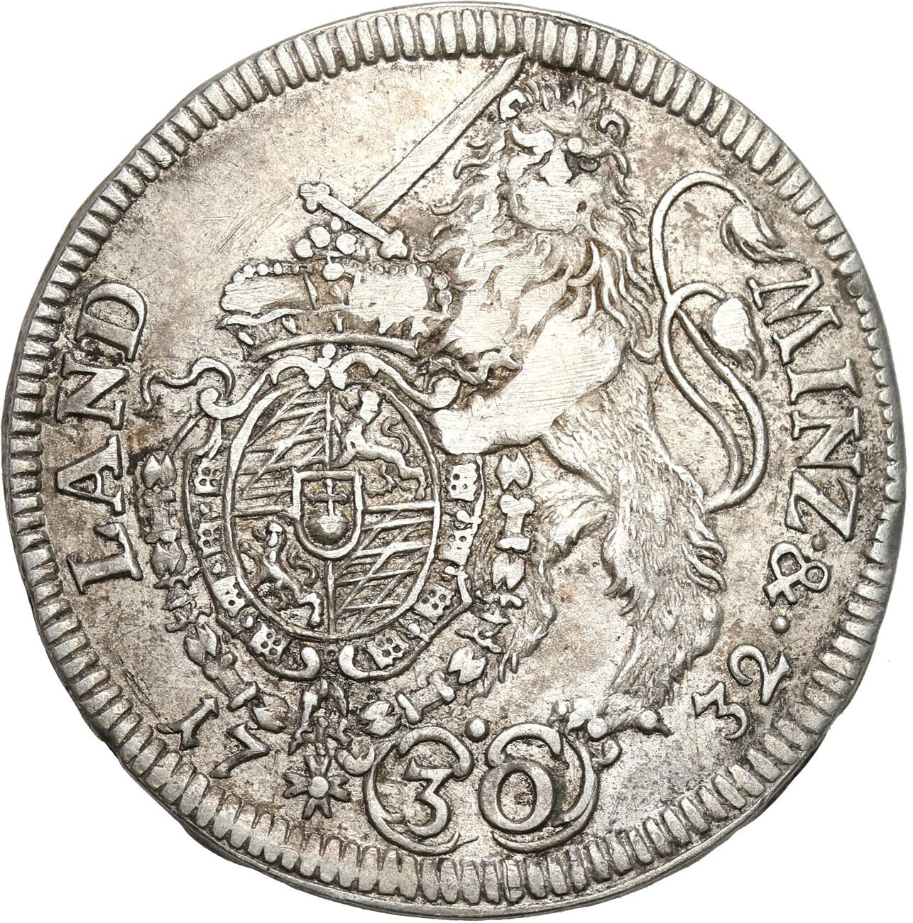 Niemcy, Bawaria. Karol I Albert. 30 krajcarów (półgulden) 1732, Monachium