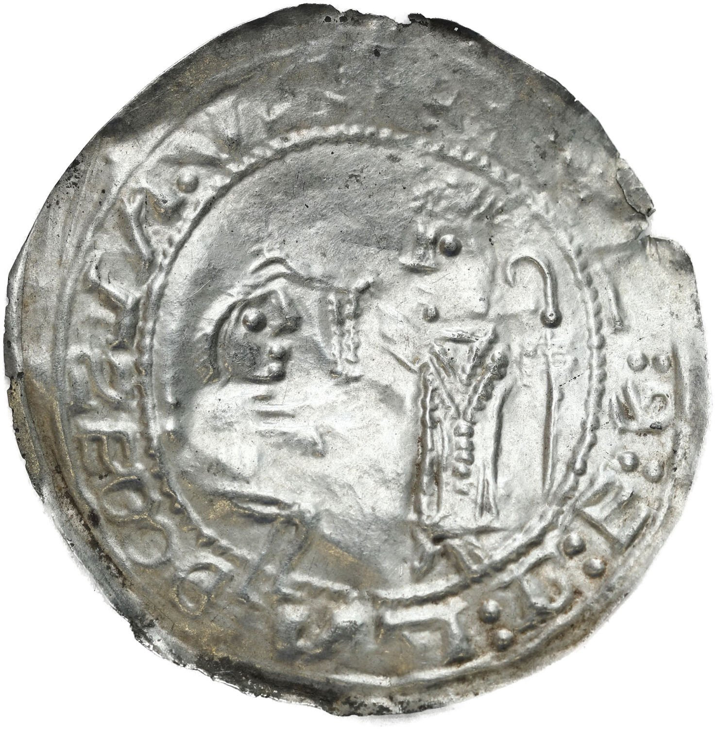 Bolesław III Krzywousty (1102-1138). Brakteat absolucyjny, po 1113 r. Kraków lub Gniezno