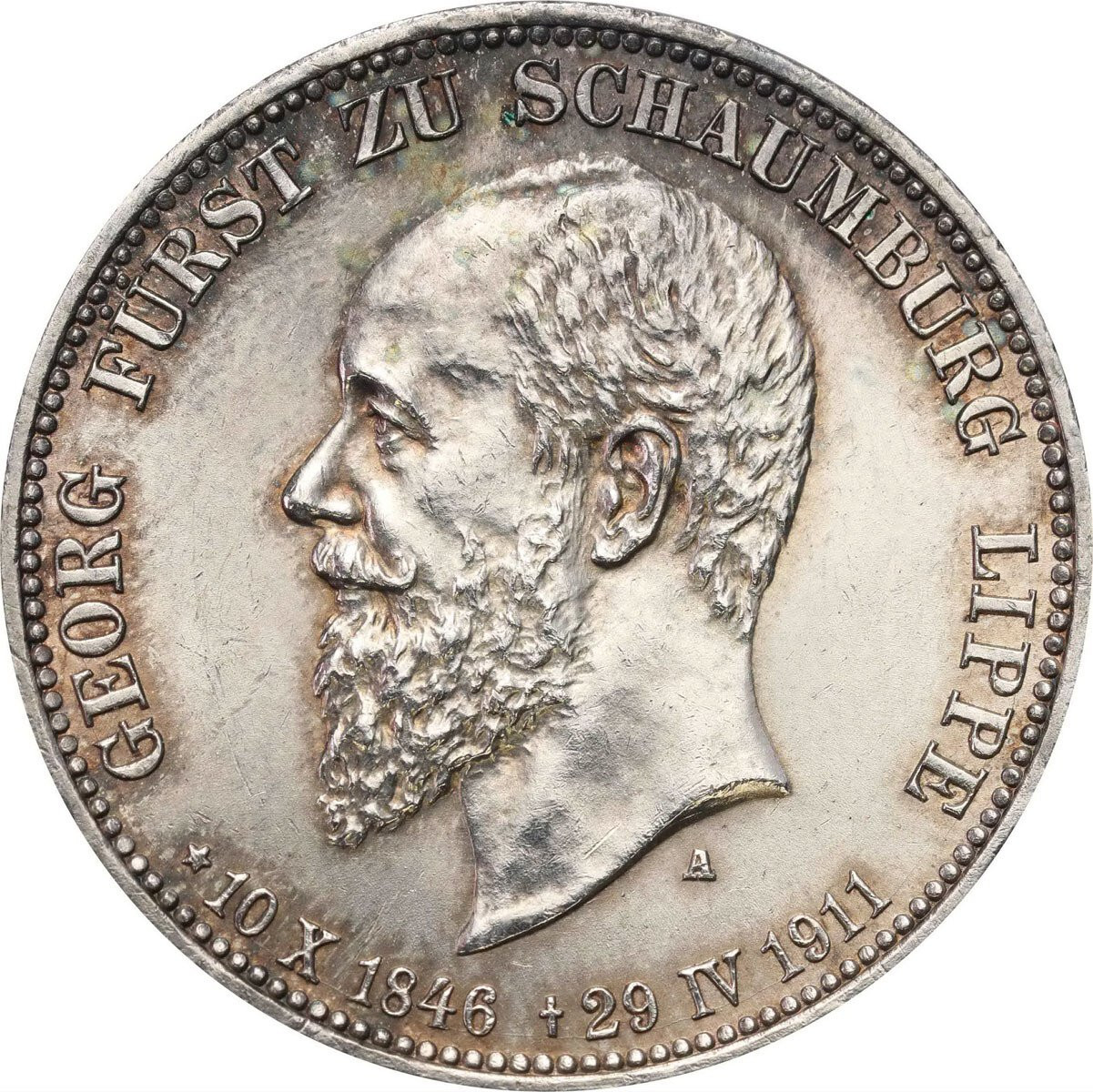 Niemcy, SchaumburgLippe. Jerzy (18931911), 3 marki pośmiertne 1911 A