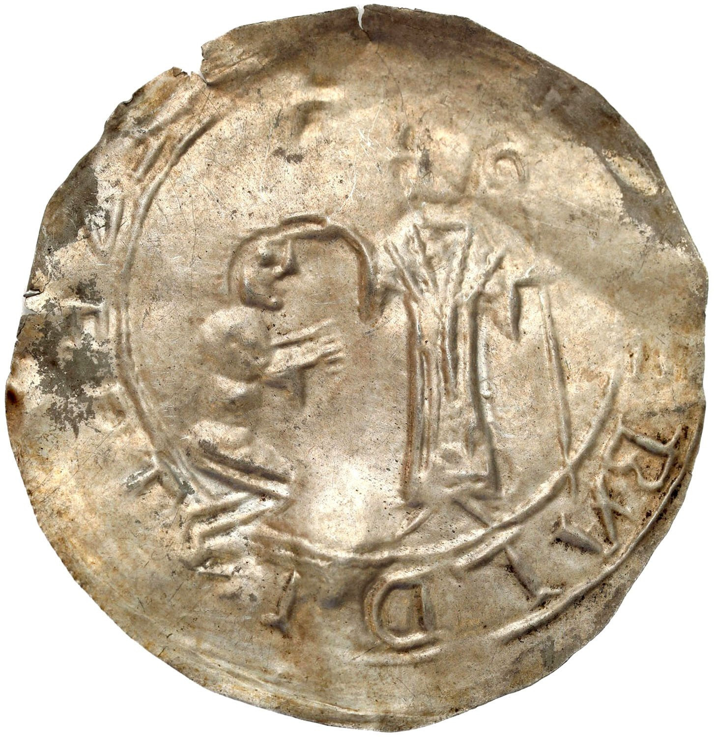 Bolesław III Krzywousty (1102-1138). Brakteat absolucyjny, po 1113 r. Kraków lub Gniezno