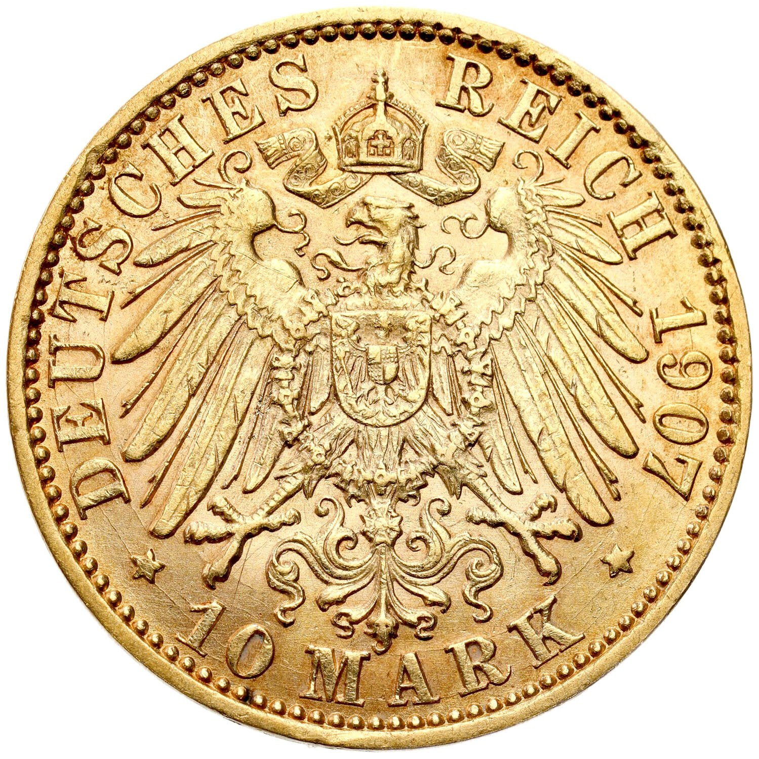 Niemcy, Prusy. Wilhelm II. 10 marek 1907 A, Berlin