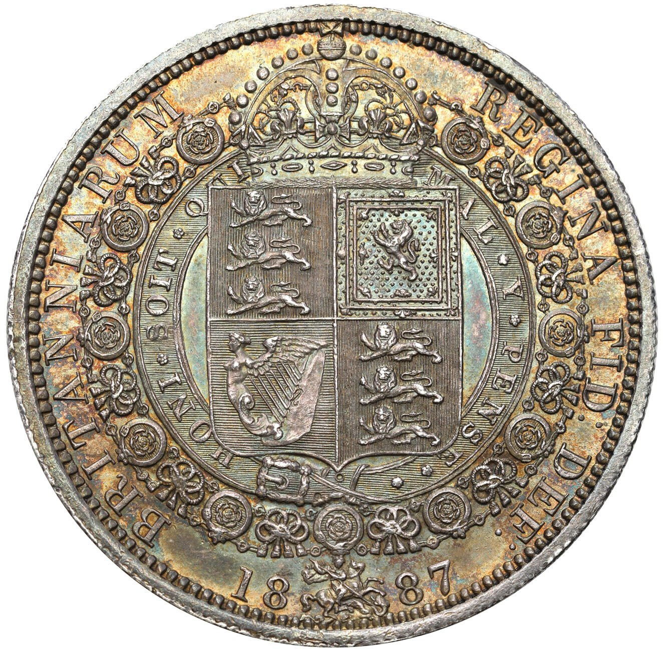 Wielka Brytania, Wiktoria (1837–1901. 1/2 korony 1887, Londyn