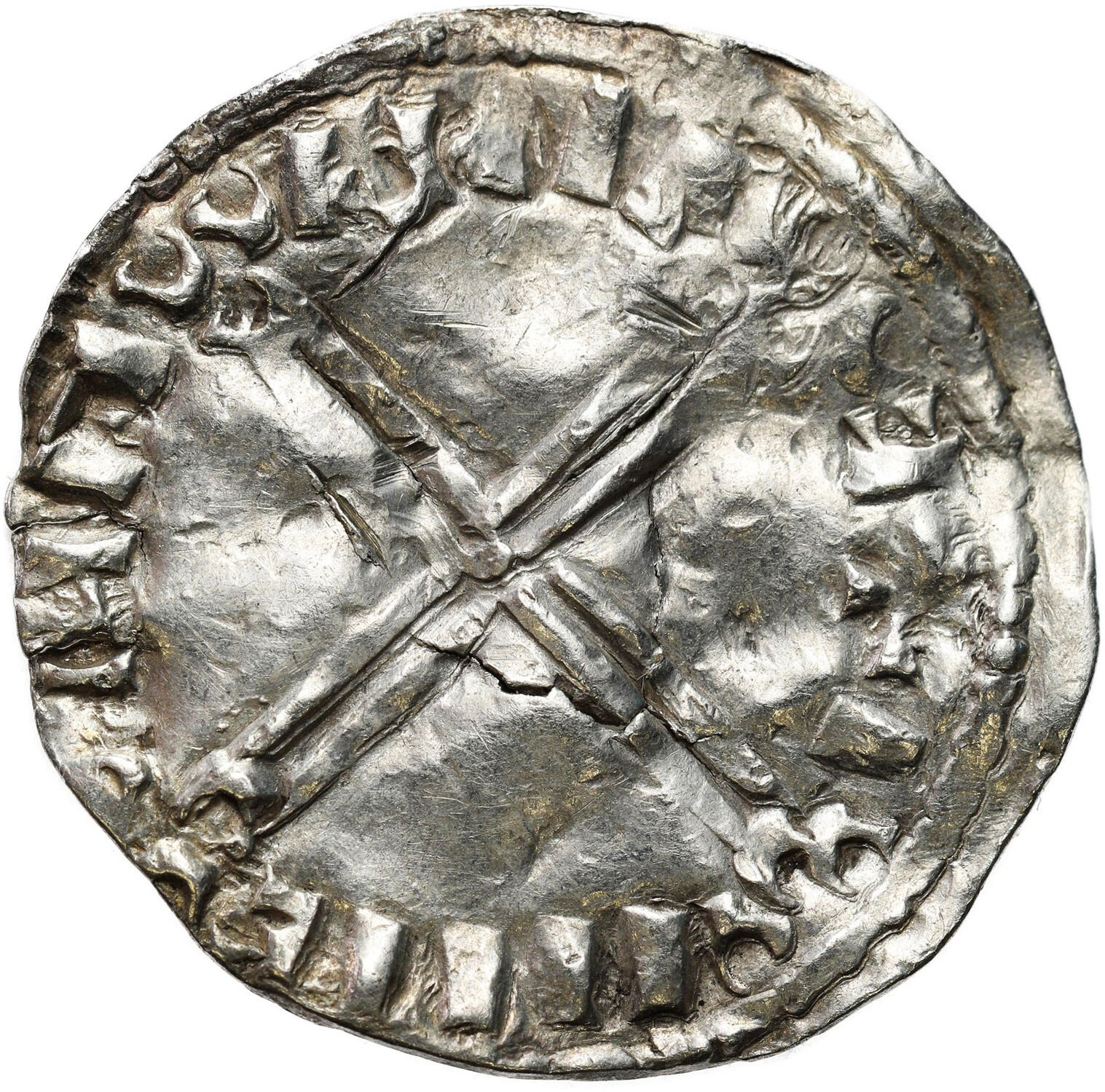 Szwecja. Naśladownictwo denara typu long cross