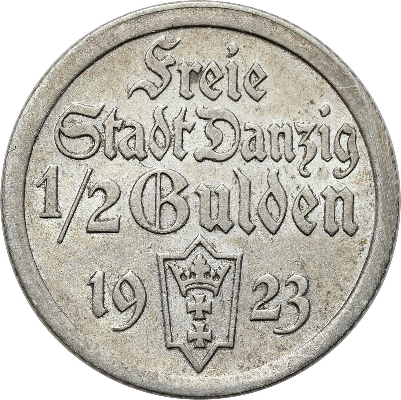 Wolne Miasto Gdańsk/Danzig. 1/2 Guldena 1923, Utrecht - Koga