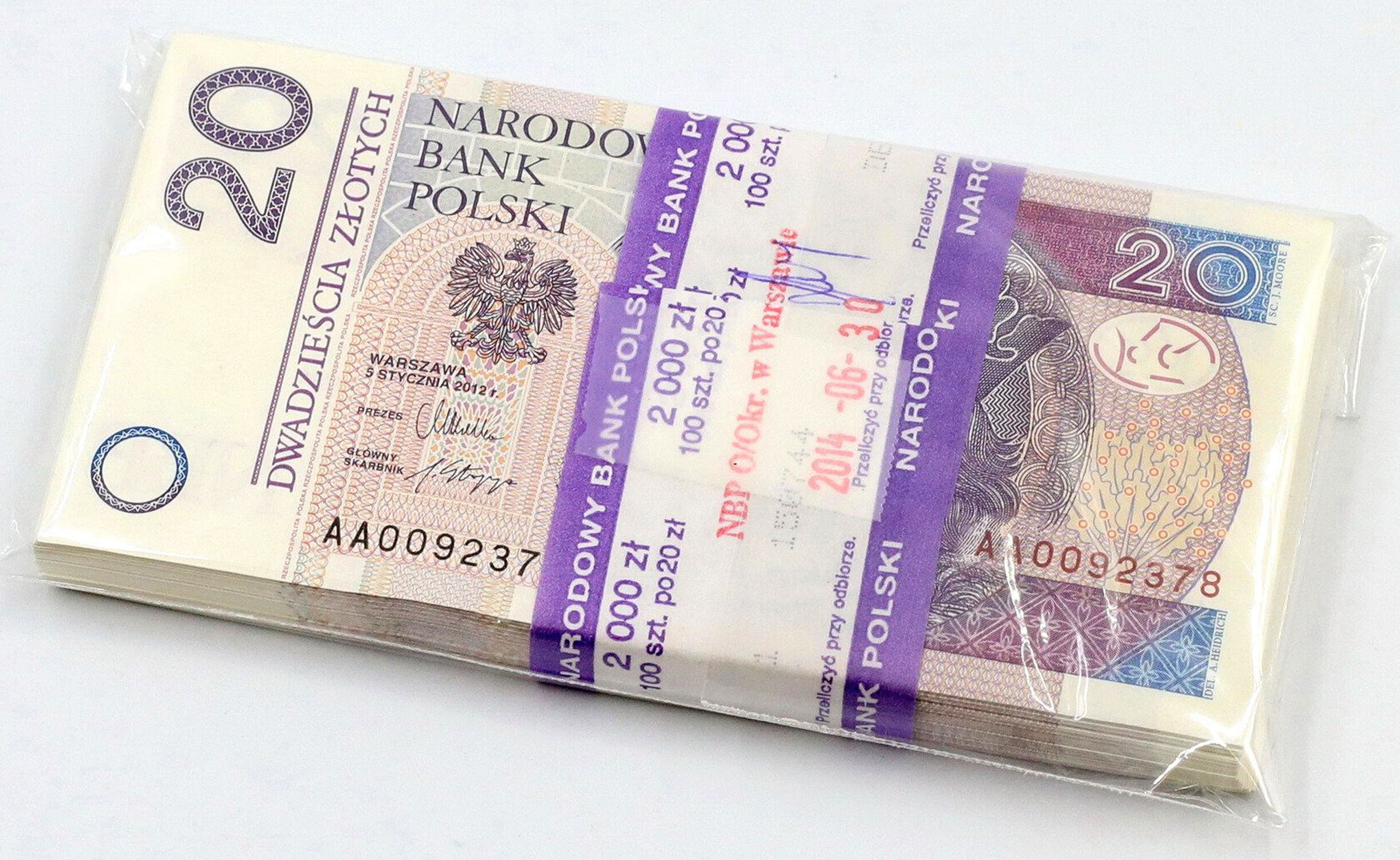 Paczka bankowa 20 złotych 2012 seria AA