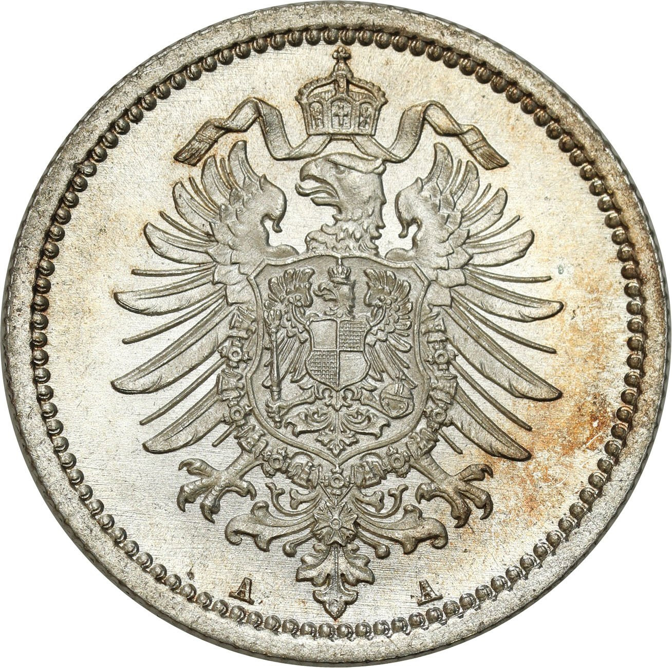 Niemcy, Cesarstwo Niemieckie. 50 fenigów 1876 A, Berlin – PROOF LIKE 