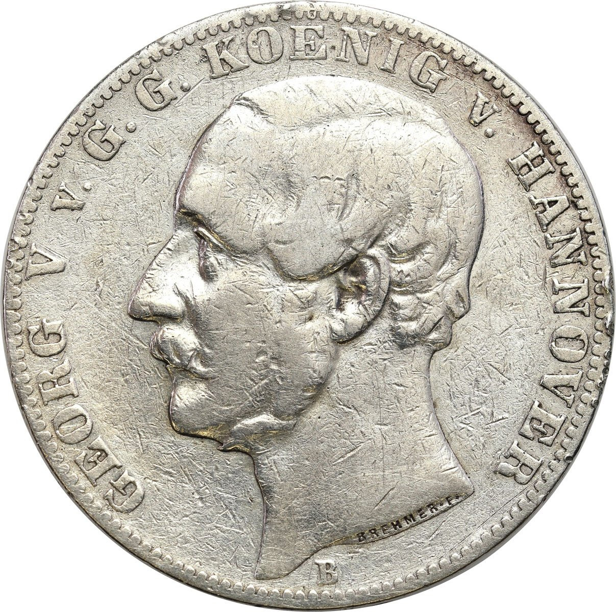 Niemcy, Hanower. Jerzy V (1851-1866). Talar 1861 B, Hannover
