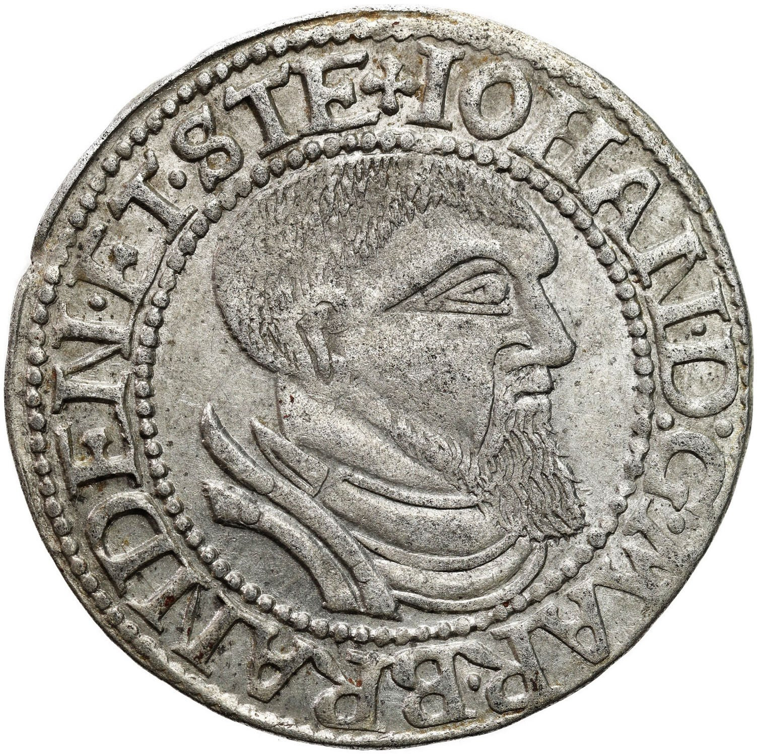 Śląsk, Księstwo Krośnieńskie. Jan Kostrzyński (1535–1571). Grosz 1544, Krosno
