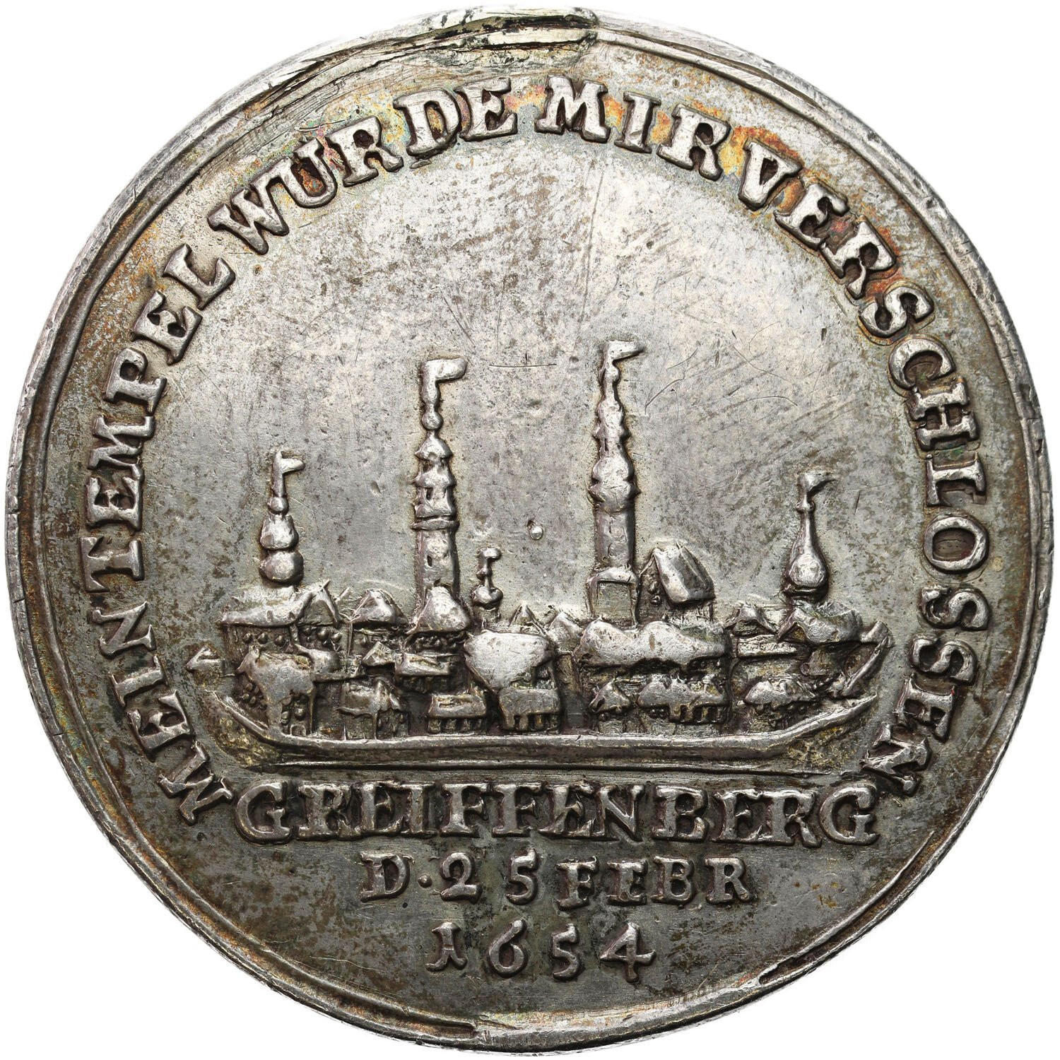 Niemcy, Greiffenberf / Śląsk. Medal 1769 - 100-lecie Kościoła Protestanckiego, srebro