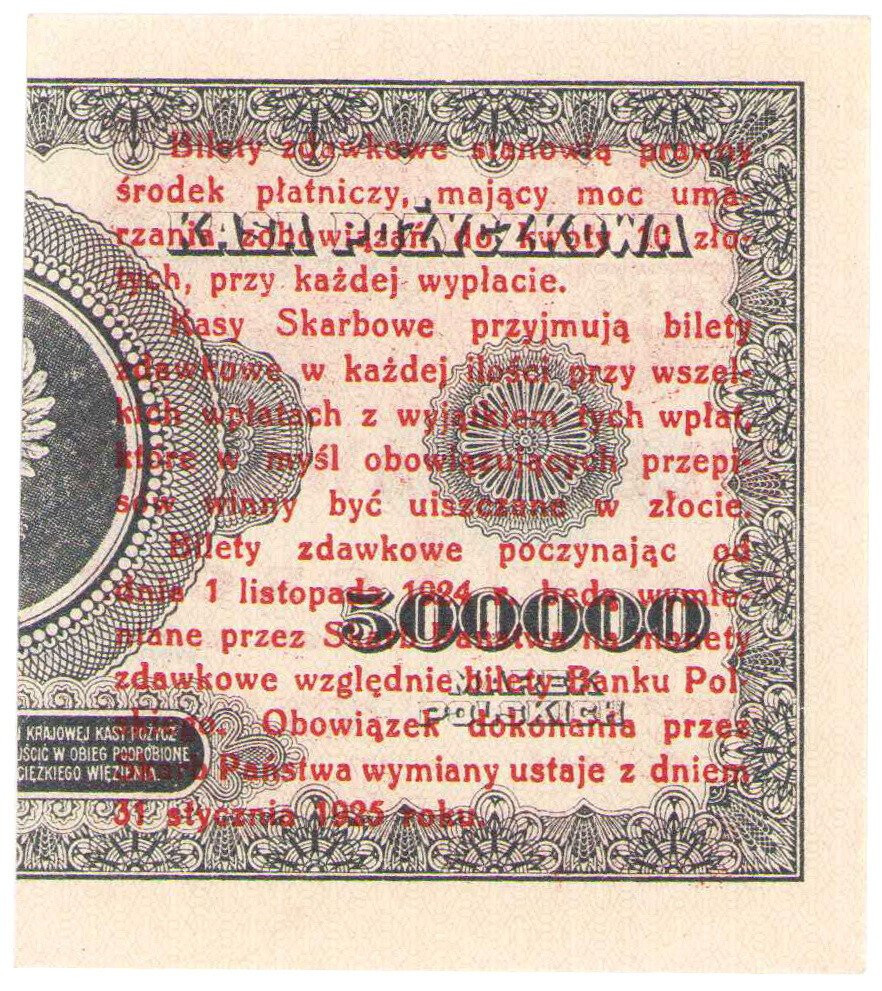1 grosz 1924 seria H - lewa strona
