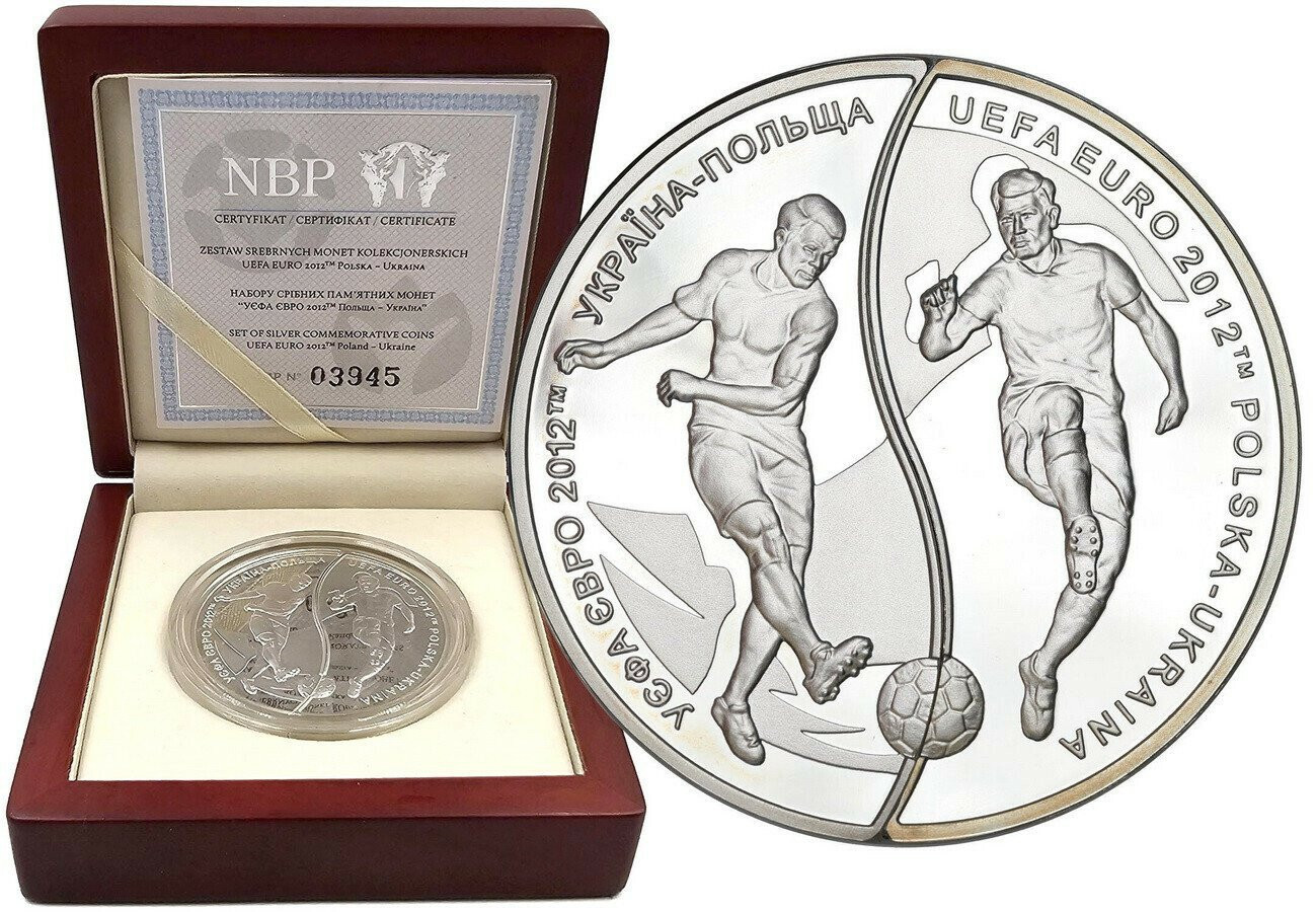 III RP. 10 złotych + 10 hrywien EURO 2012 - wersja Polska