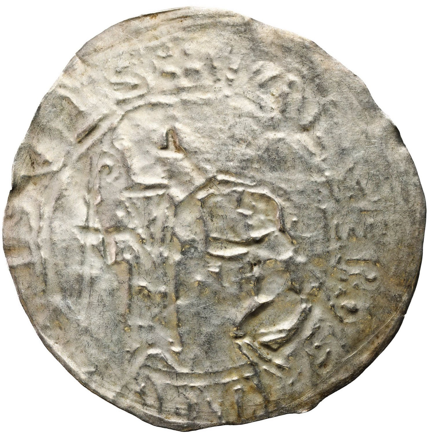 Bolesław III Krzywousty (1102-1138). Brakteat absolucyjny, po 1113 r. Kraków lub Gniezno