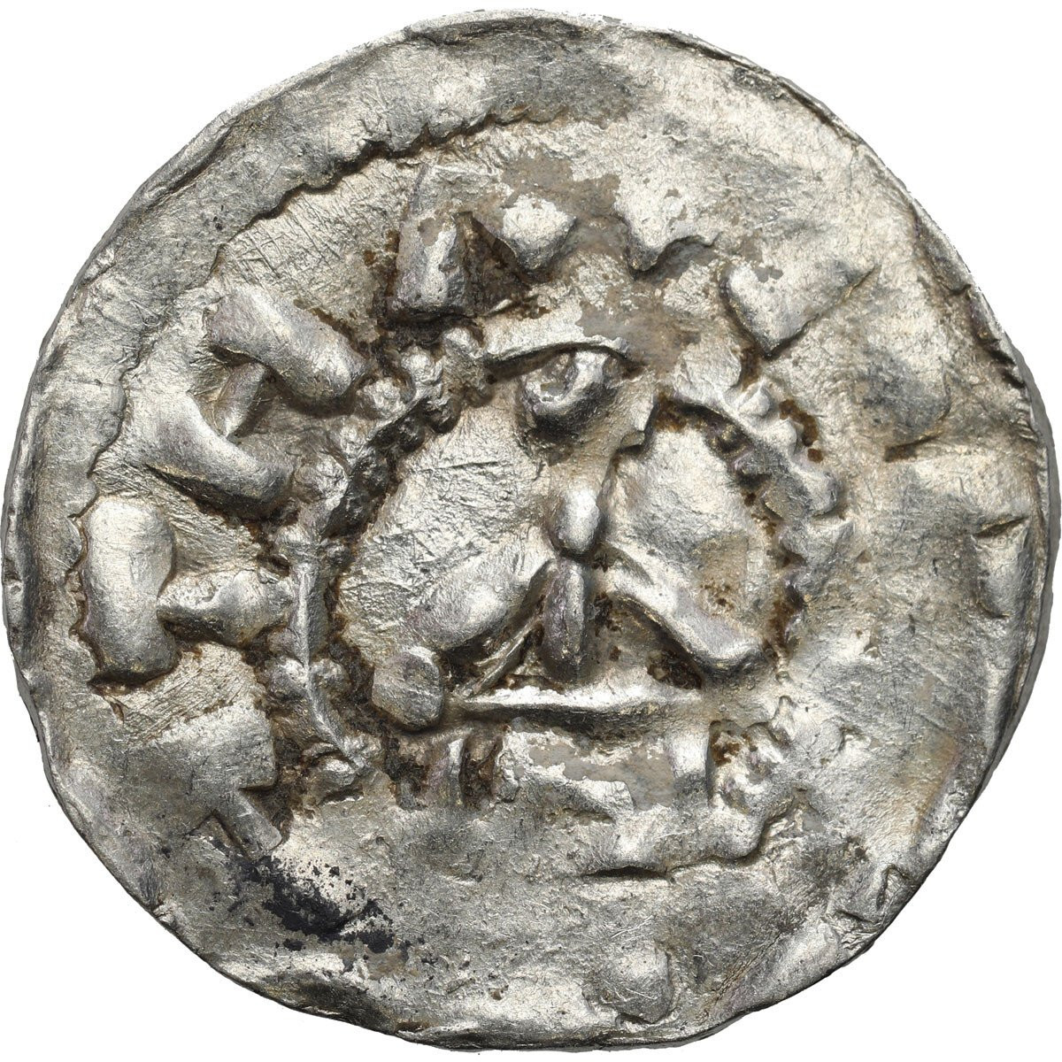 Niemcy, Szwabia – Strasburg. Otto III (983–1002). Denar 983-1002 