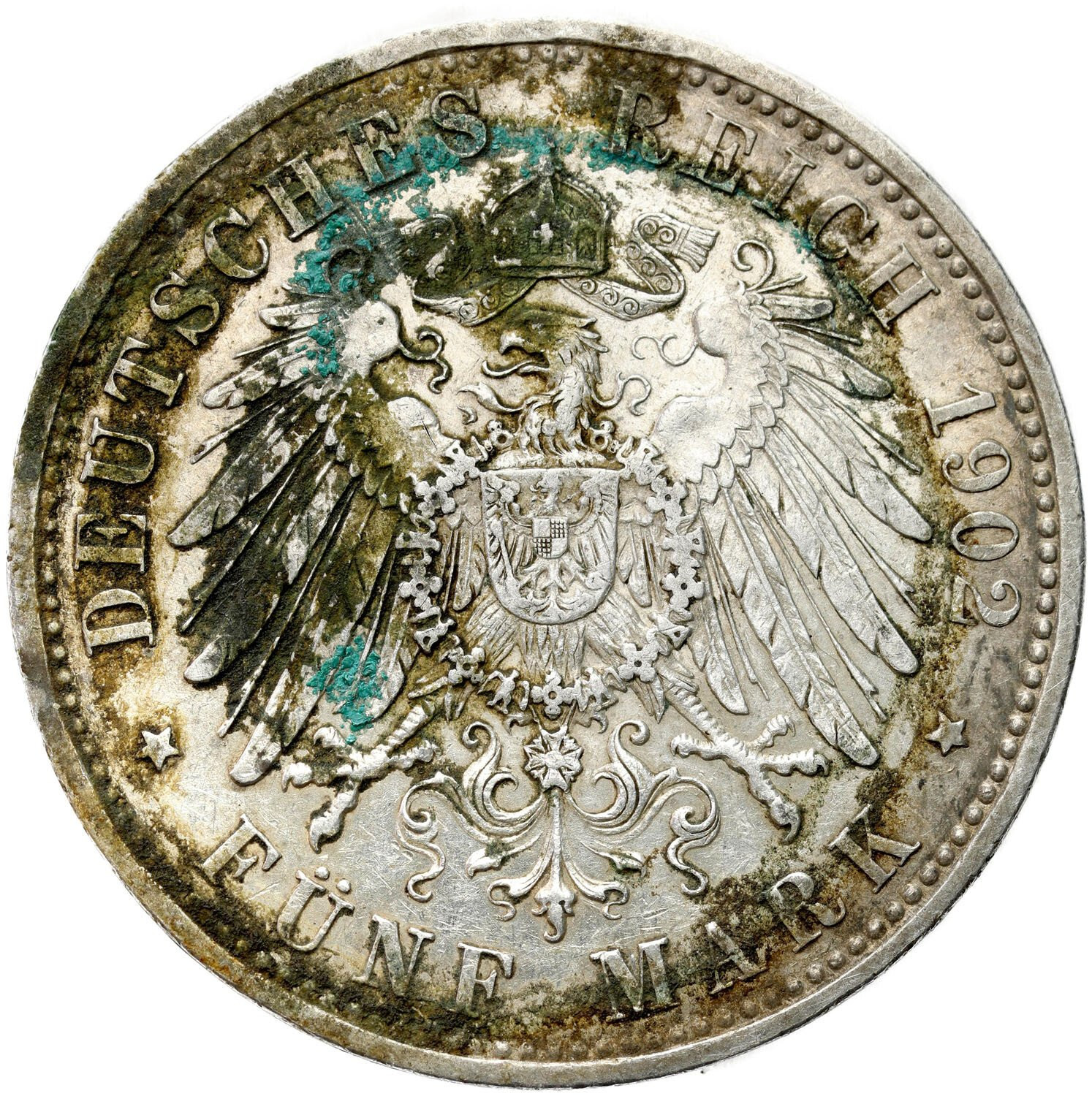 Niemcy, Saksonia-Meiningen. Jerzy II (1866–1914). 5 marek 1902 D, Monachium - RZADKIE