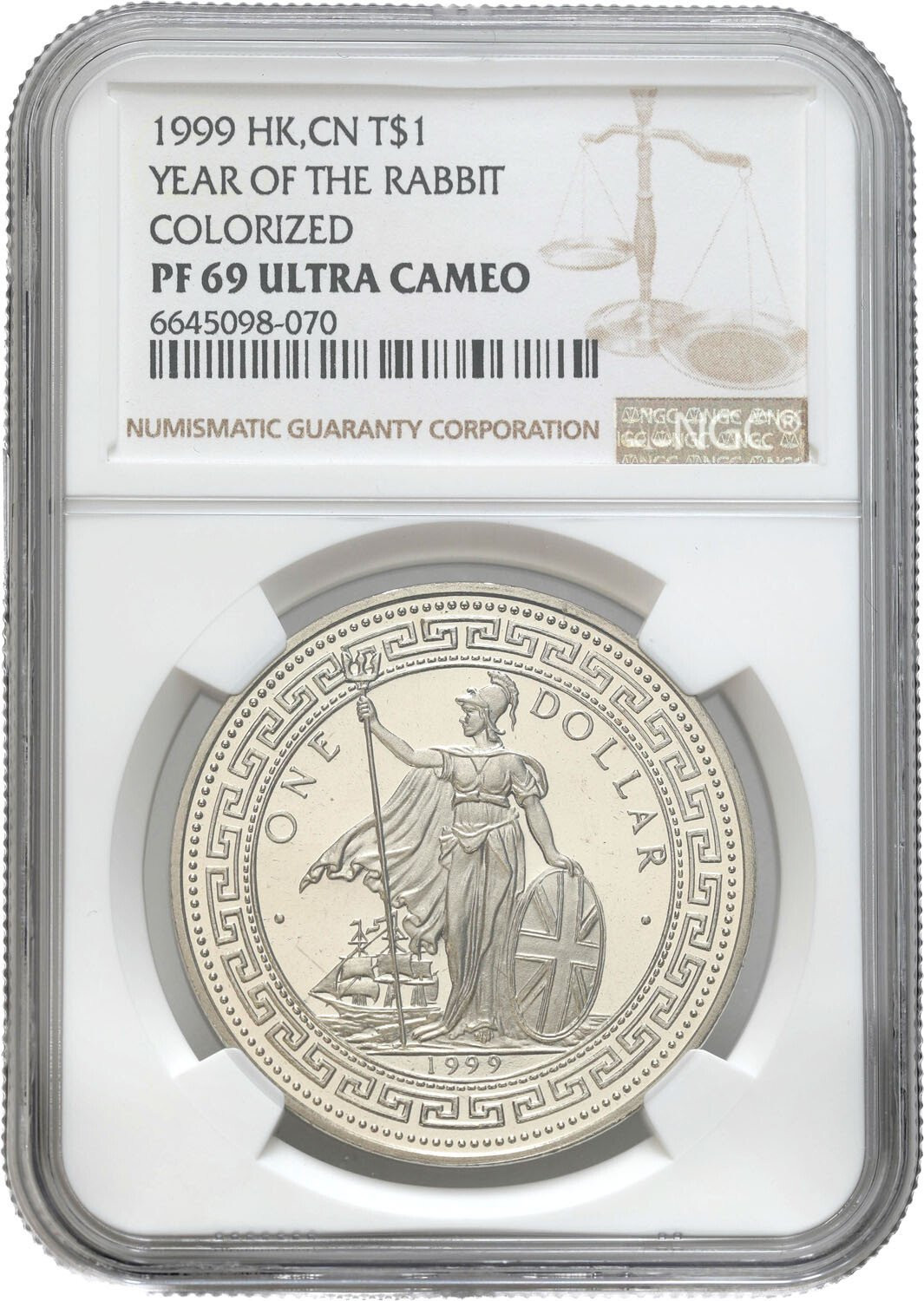 Hong-Kong. Dolar 1999 Return to China NGC PF69 ULTRA CAMEO