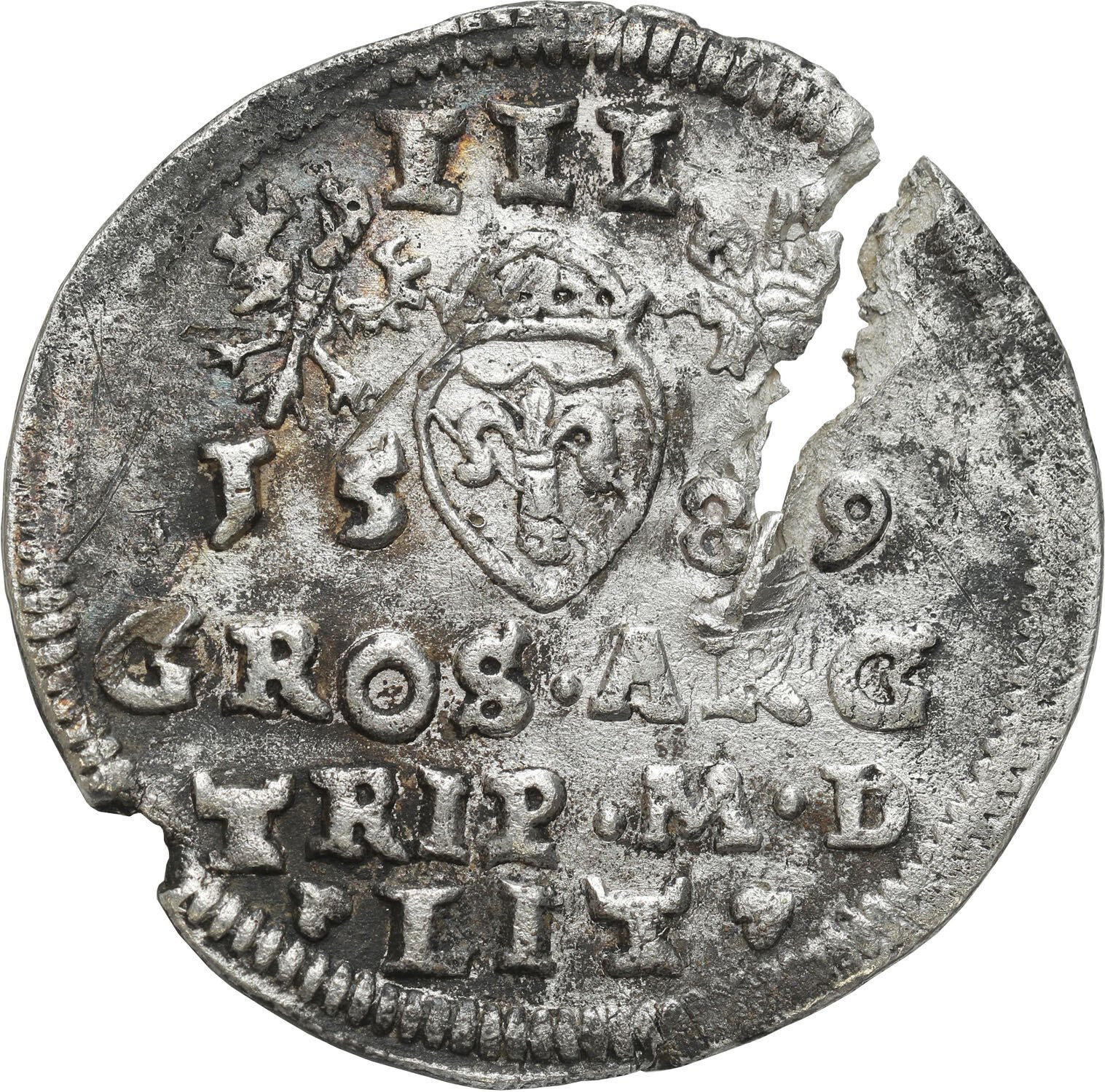 Zygmunt III Waza. Trojak (3 grosze) 1589 Wilno - RZADKA