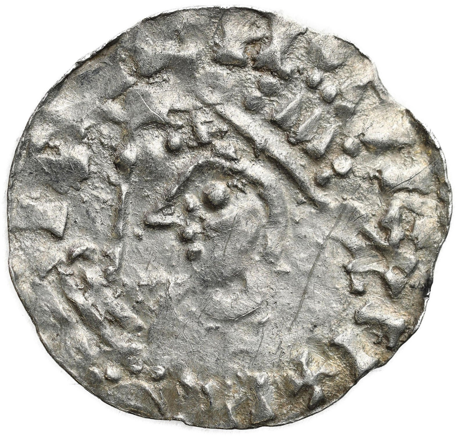 Dania? Skandynawia? Naśladownictwo denara typu Helmet Aethelreda II