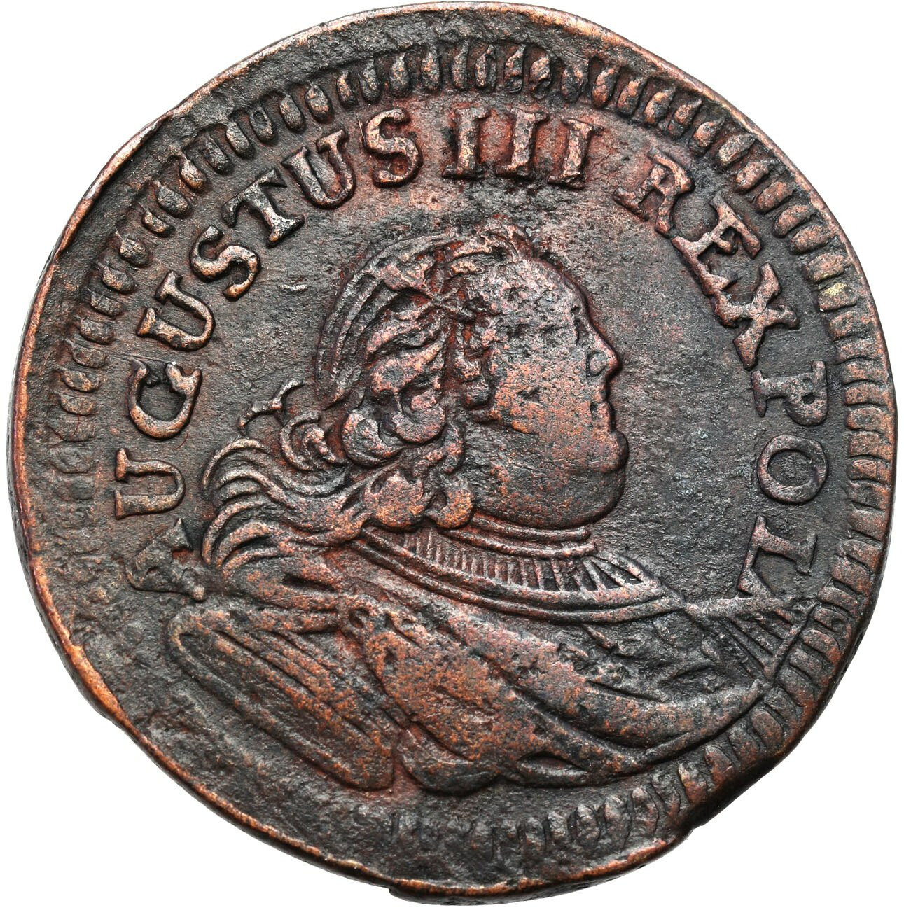 August III Sas. Grosz 1754 H, Gubin