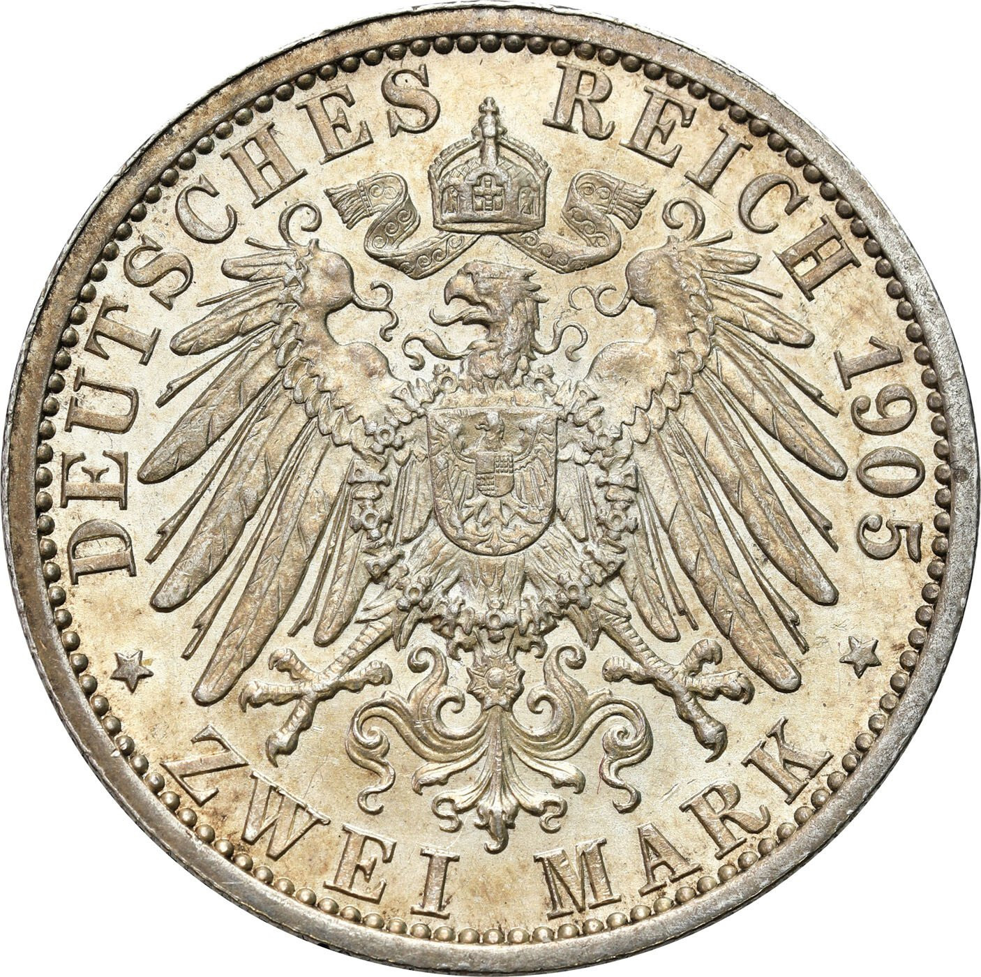 Niemcy, Schwarzburg-Sondershausen. 2 marki 1905