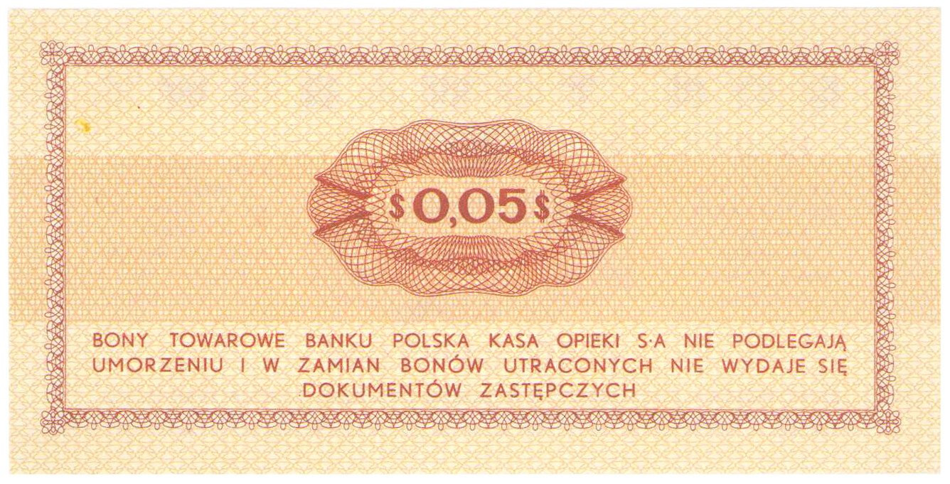 Bank PKO S.A. Bon na 5 centów 1969 seria Ea - PIĘKNE