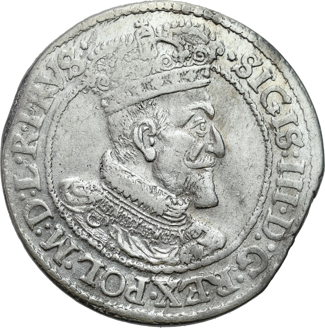 Zygmunt III Waza. Ort (18 groszy) 1619, Gdańsk - RZADSZY ROCZNIK