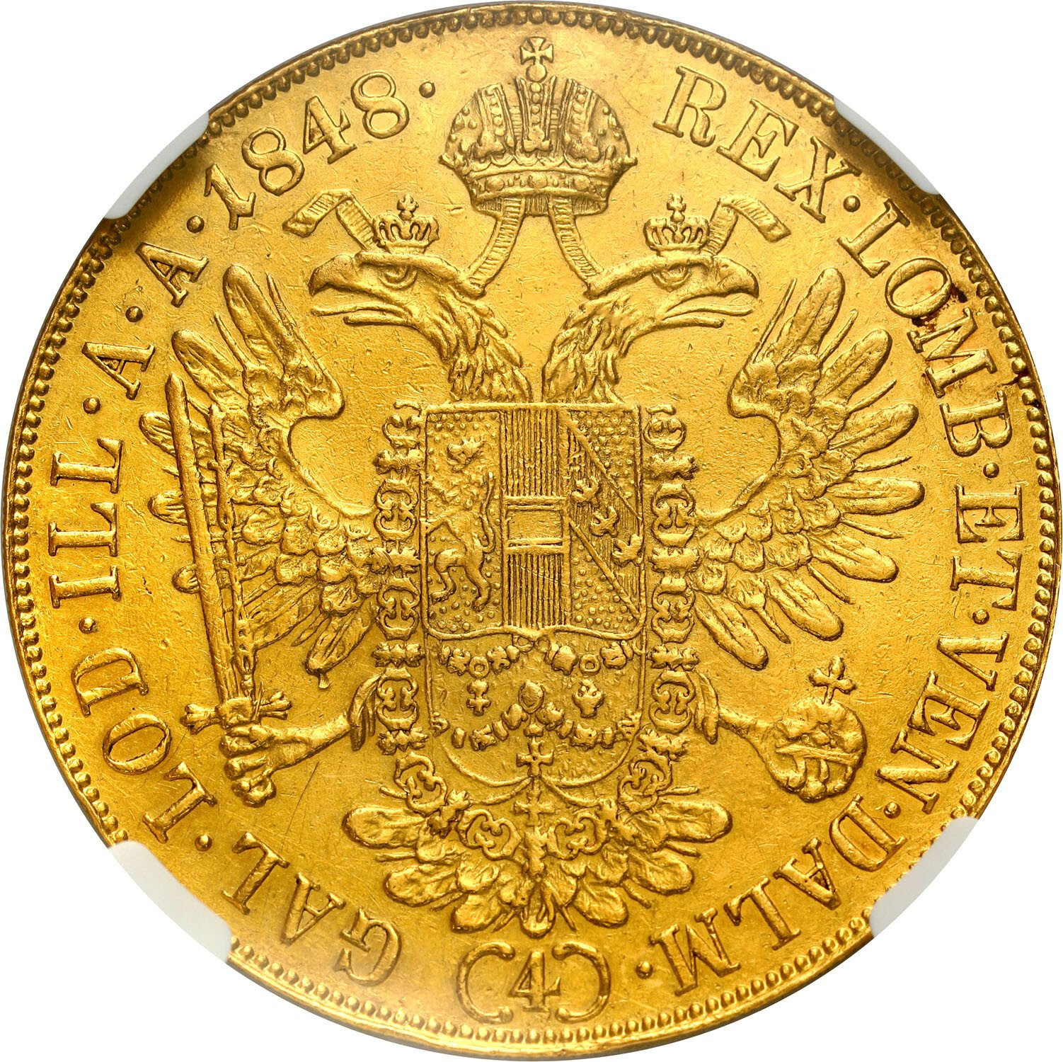 Austria. Ferdynand I, 4 dukaty 1848 A, Wiedeń