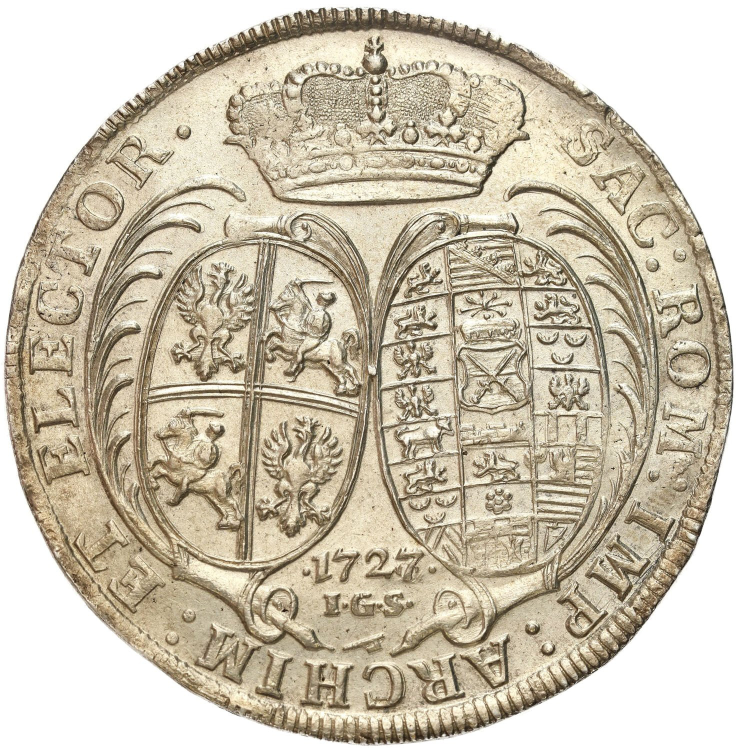August II Mocny. Talar 1727 IGS, Drezno - PIĘKNY