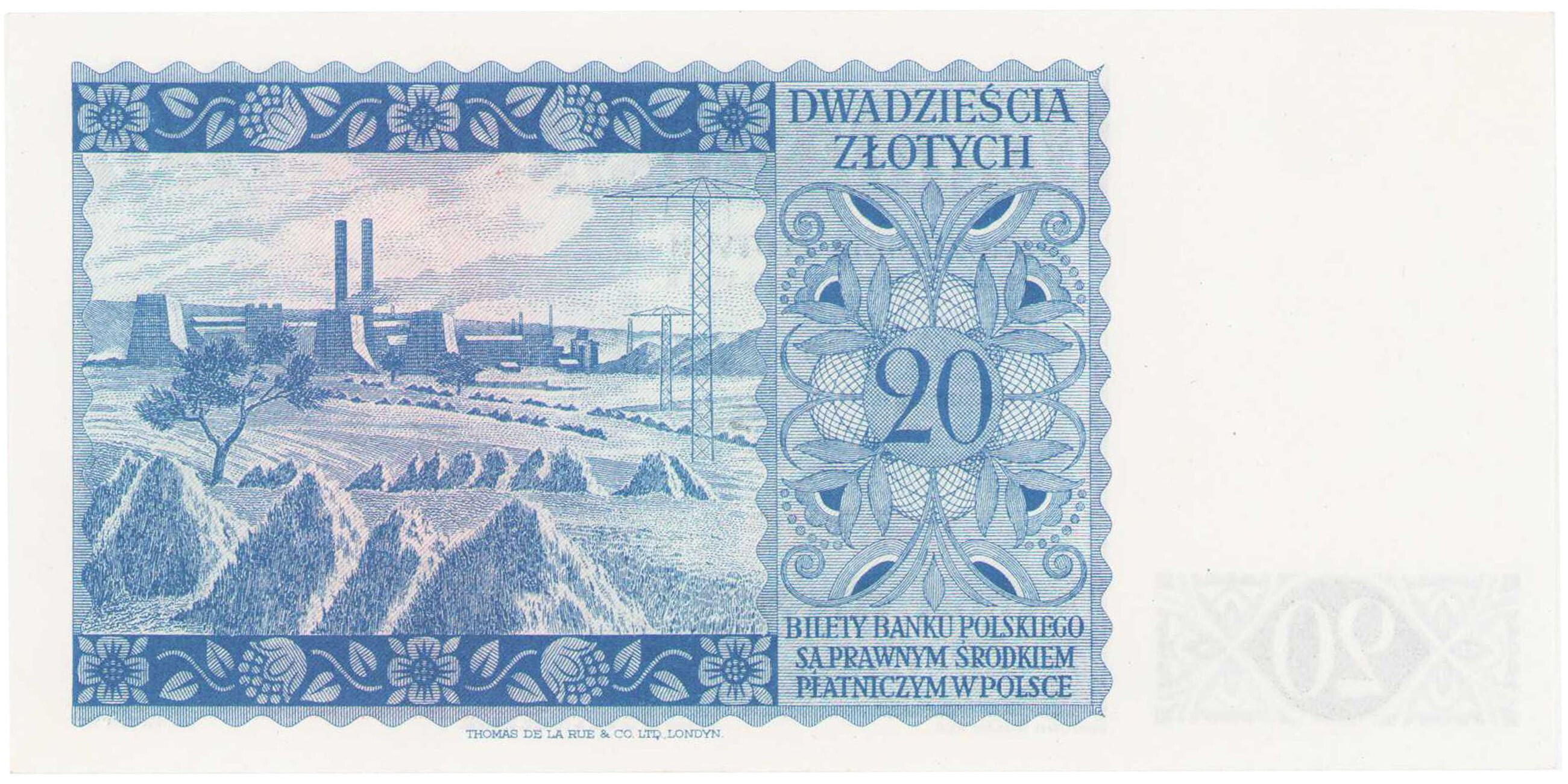 Emigracja 20 złotych 1939 seria L - RZADKOŚĆ R6