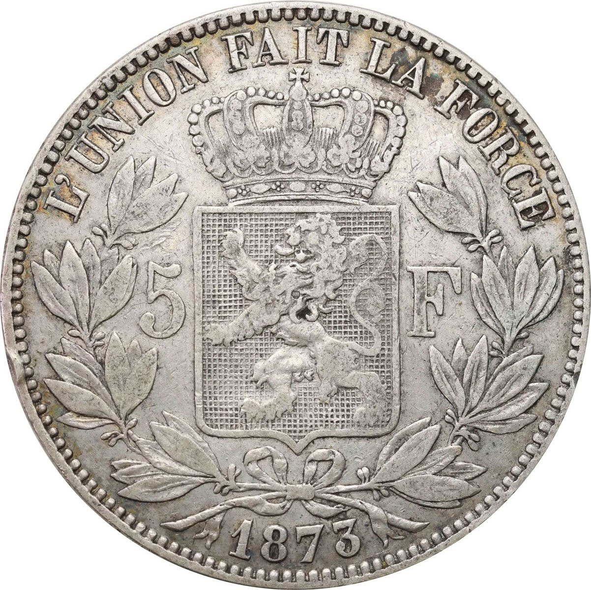 Belgia. 5 franków 1873, Bruksela