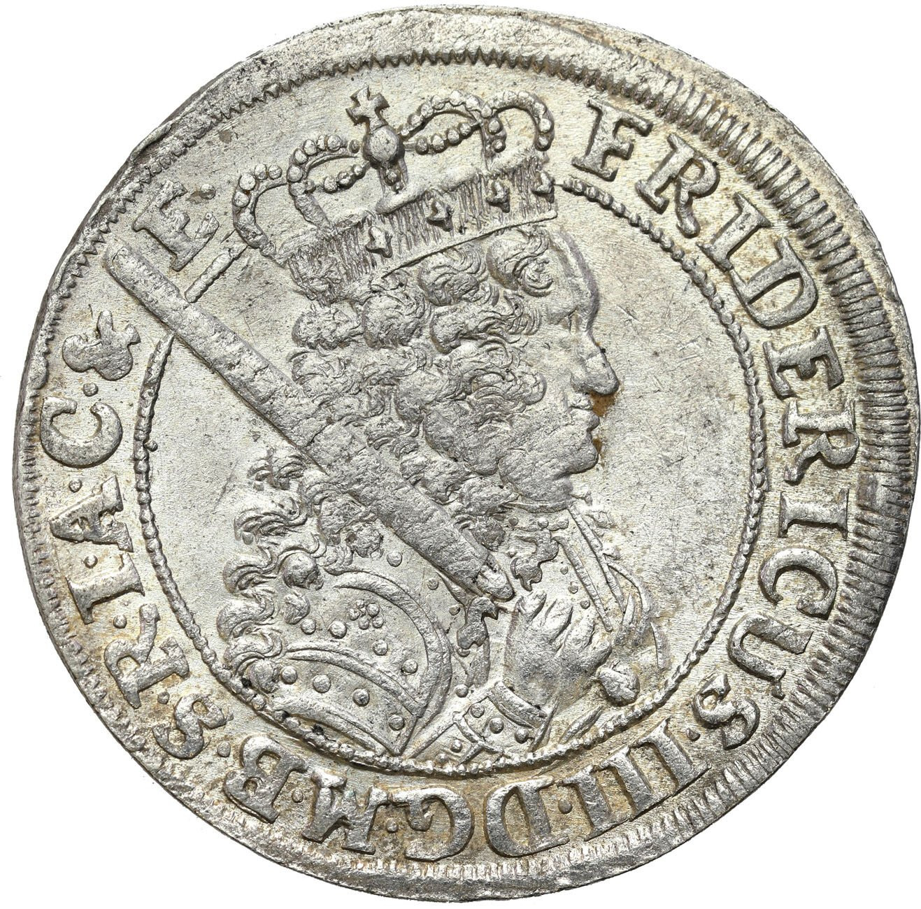 Niemcy, Brandenburgia-Prusy. Fryderyk III (1688–1701). Ort 1699 SD, Królewiec - ŁADNY