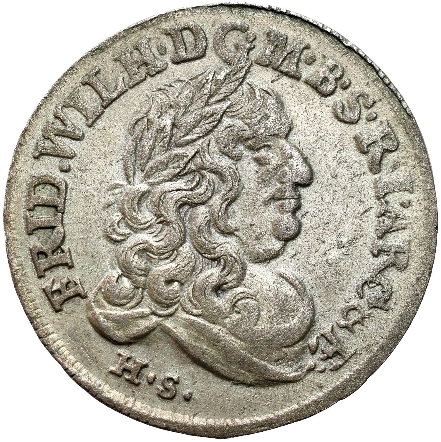 Niemcy, Brandenburgia-Prusy. Fryderyk Wilhelm. Szóstak 1682 HS, Królewiec