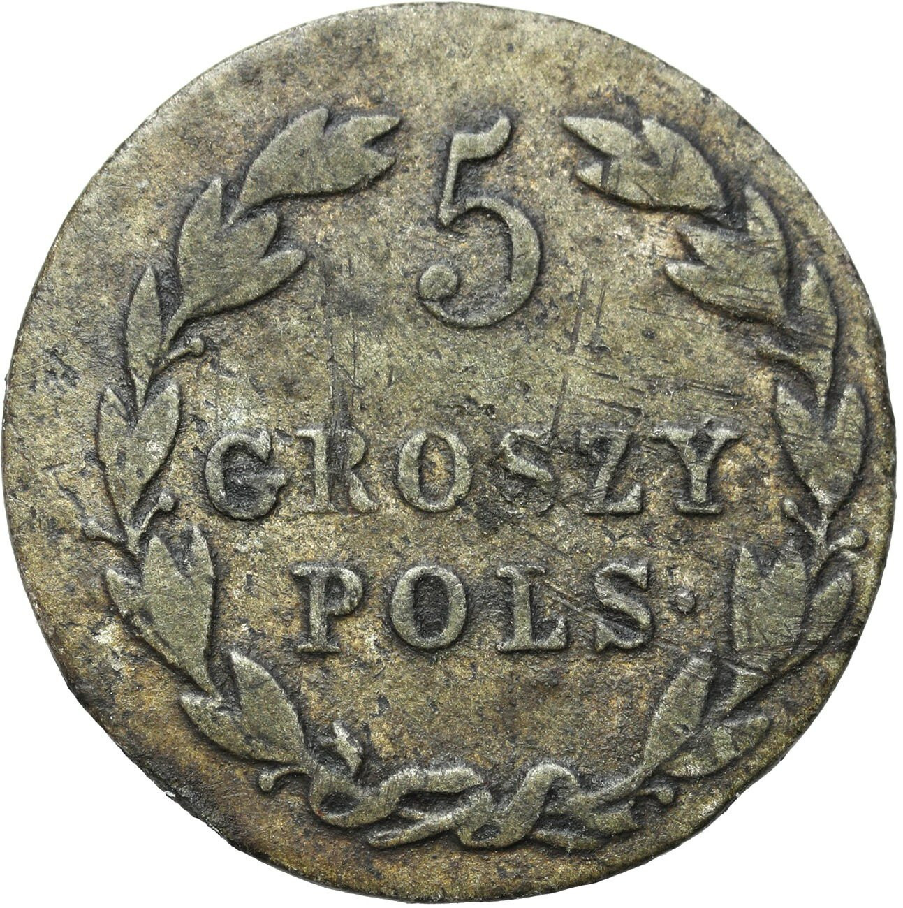 Polska XIX w./Rosja, Aleksander l. 5 groszy 1824 IB, Warszawa - RZADKI ROCZNIK