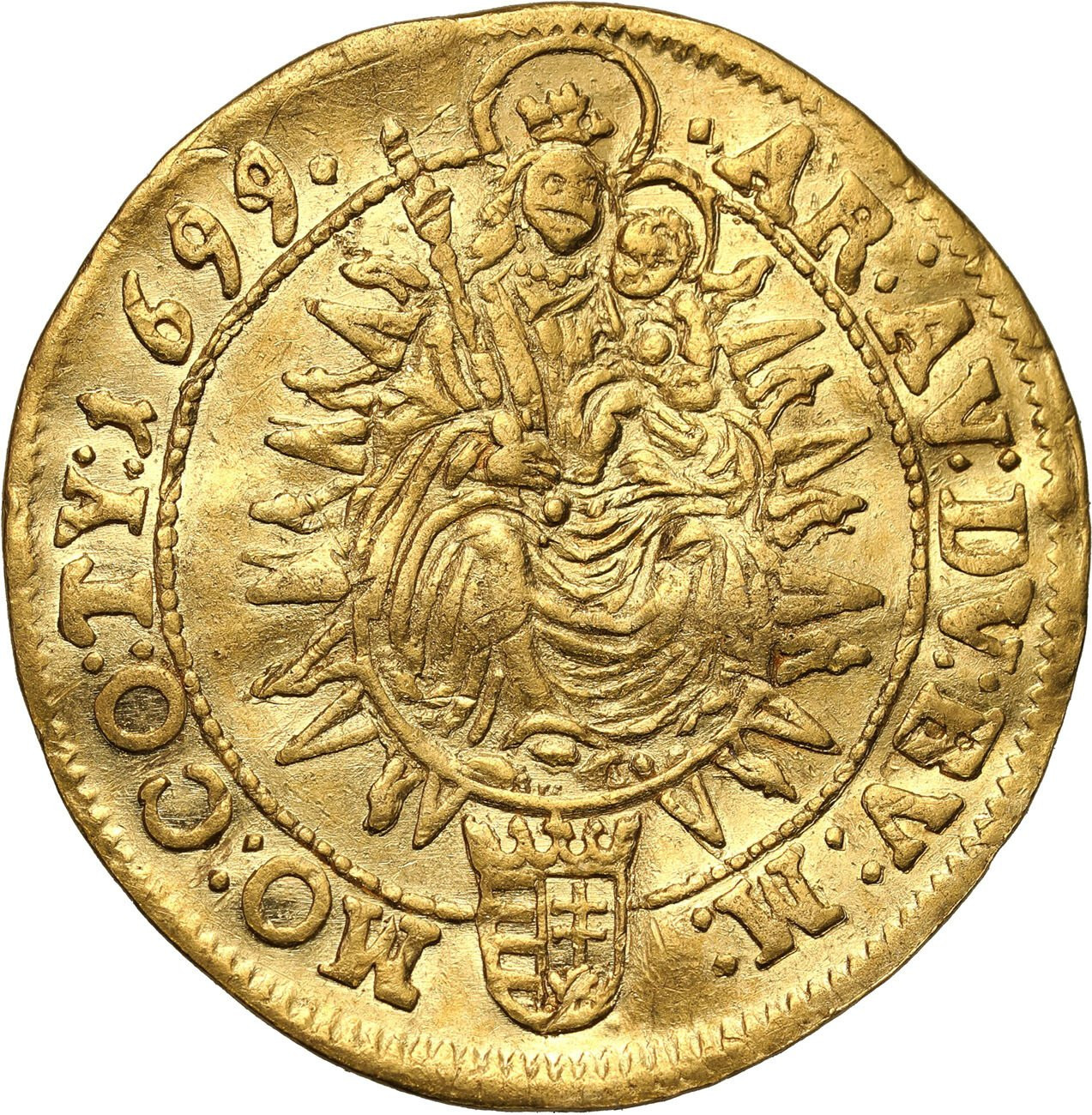 Węgry. Leopold I (1657-1705). Dukat 1699, Kremnica