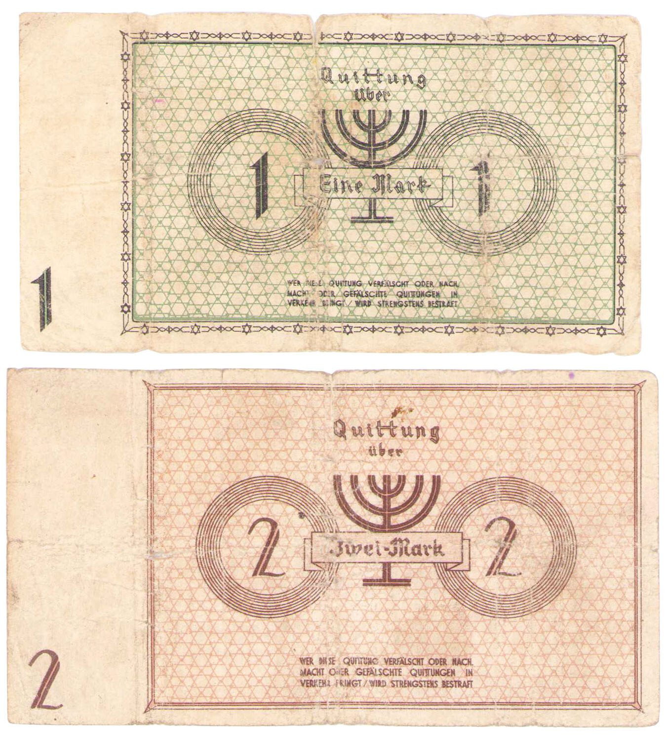 Getto Łódź. 1-2 marki 1940 - RZADKIE