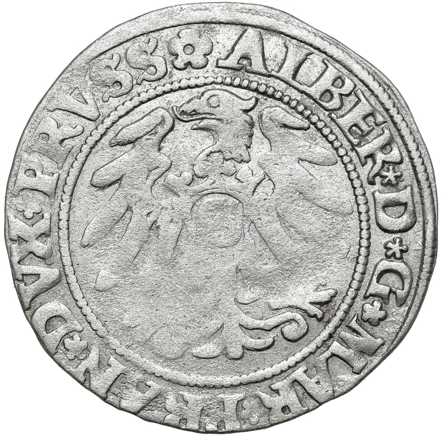 Prusy Książęce (1525–1657). Albert Hohenzollern (1525–1568). Grosz 1530, Królewiec
